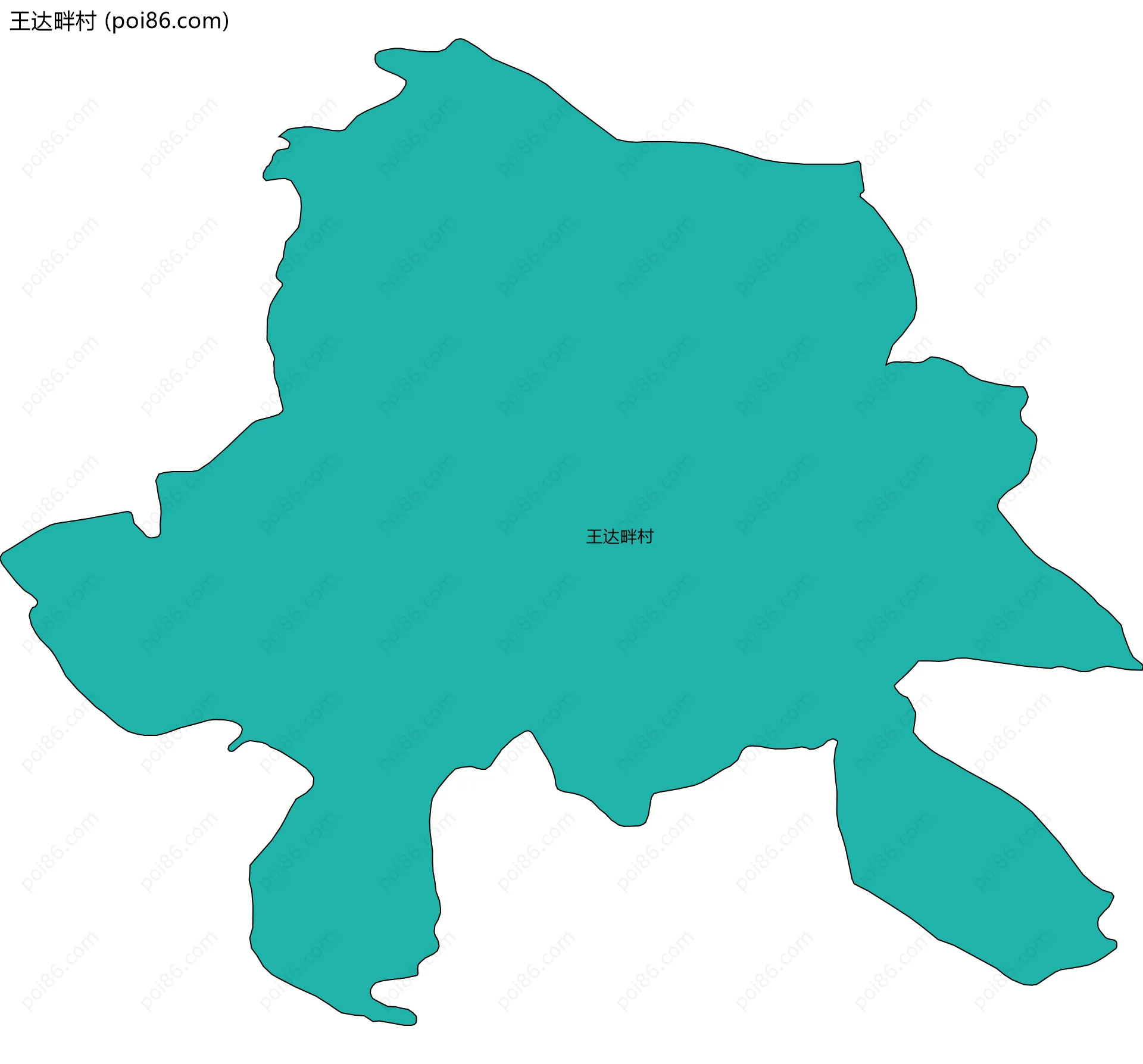 王达畔村边界地图