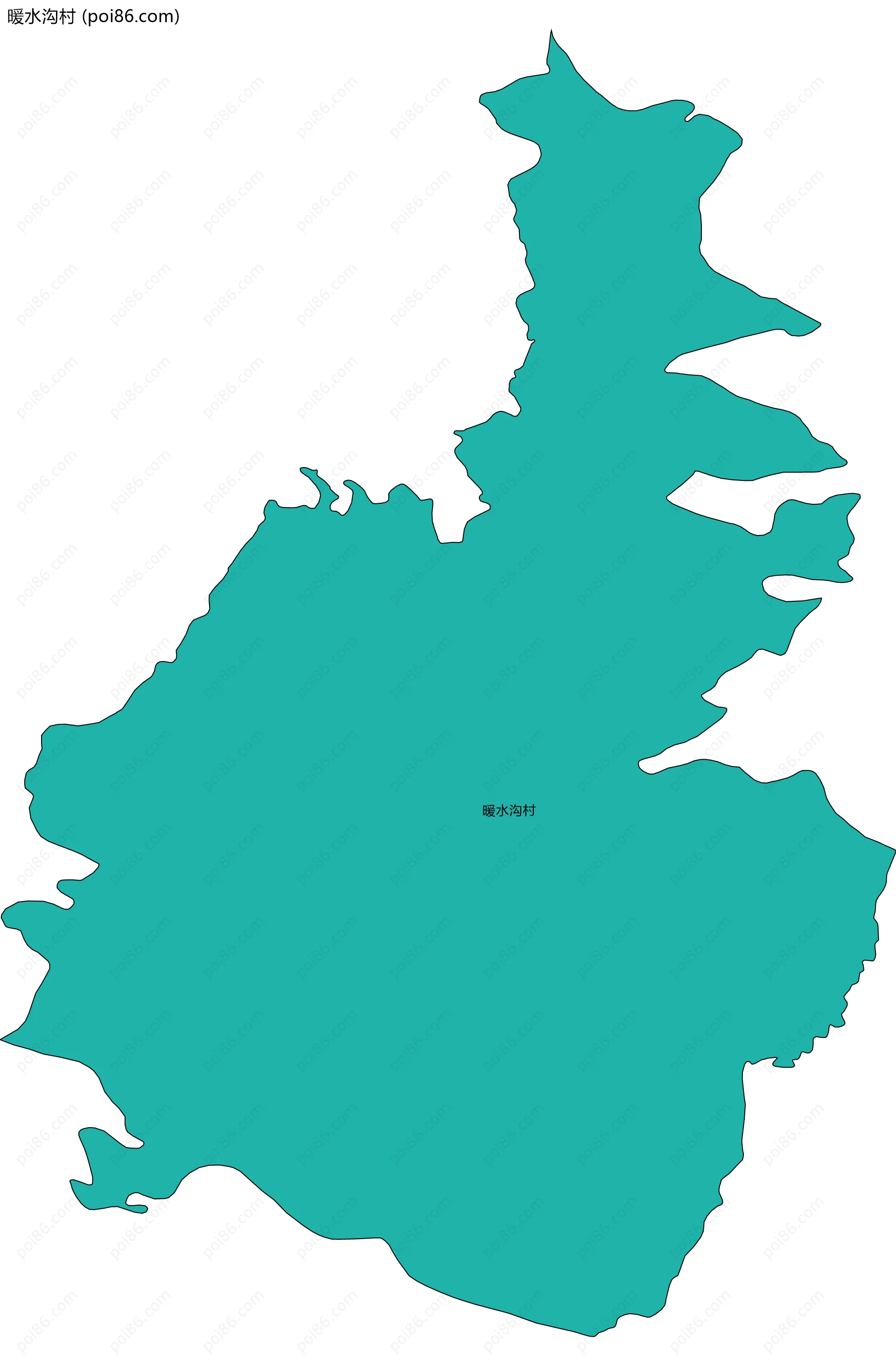 暖水沟村边界地图