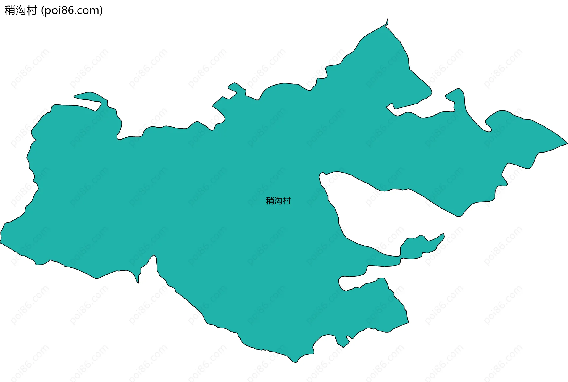 稍沟村边界地图