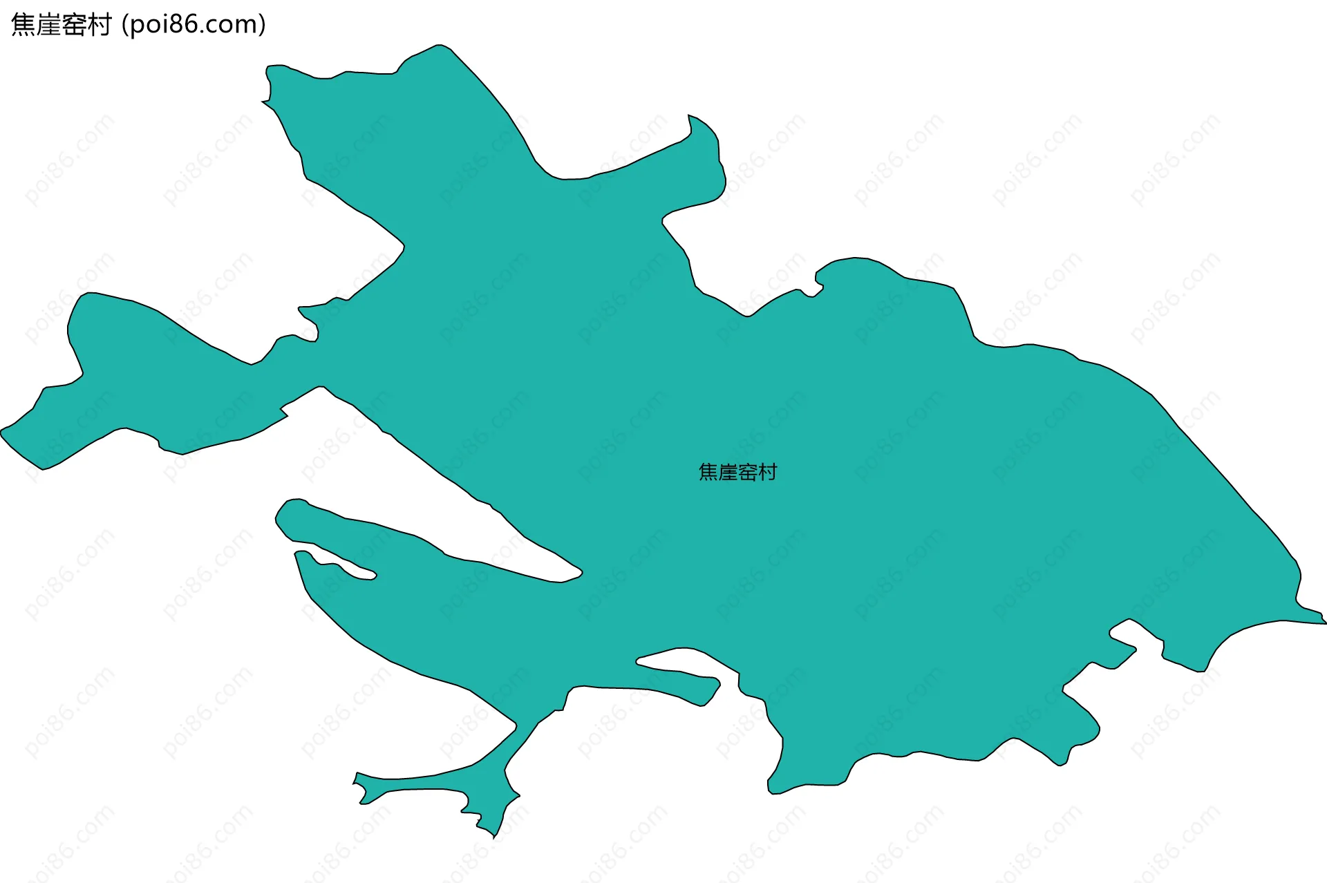 焦崖窑村边界地图