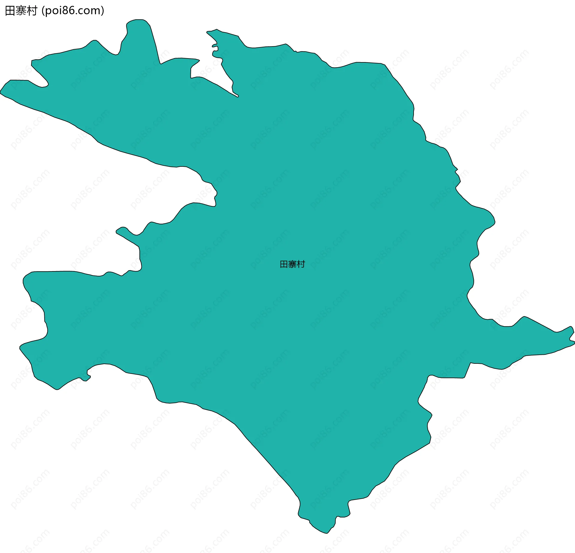 田寨村边界地图