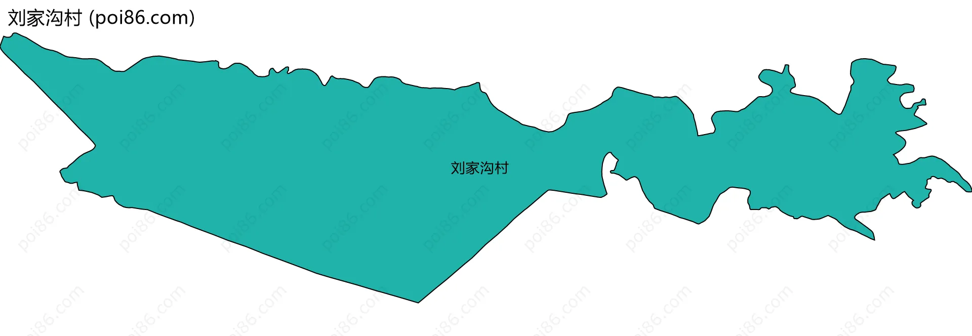 刘家沟村边界地图