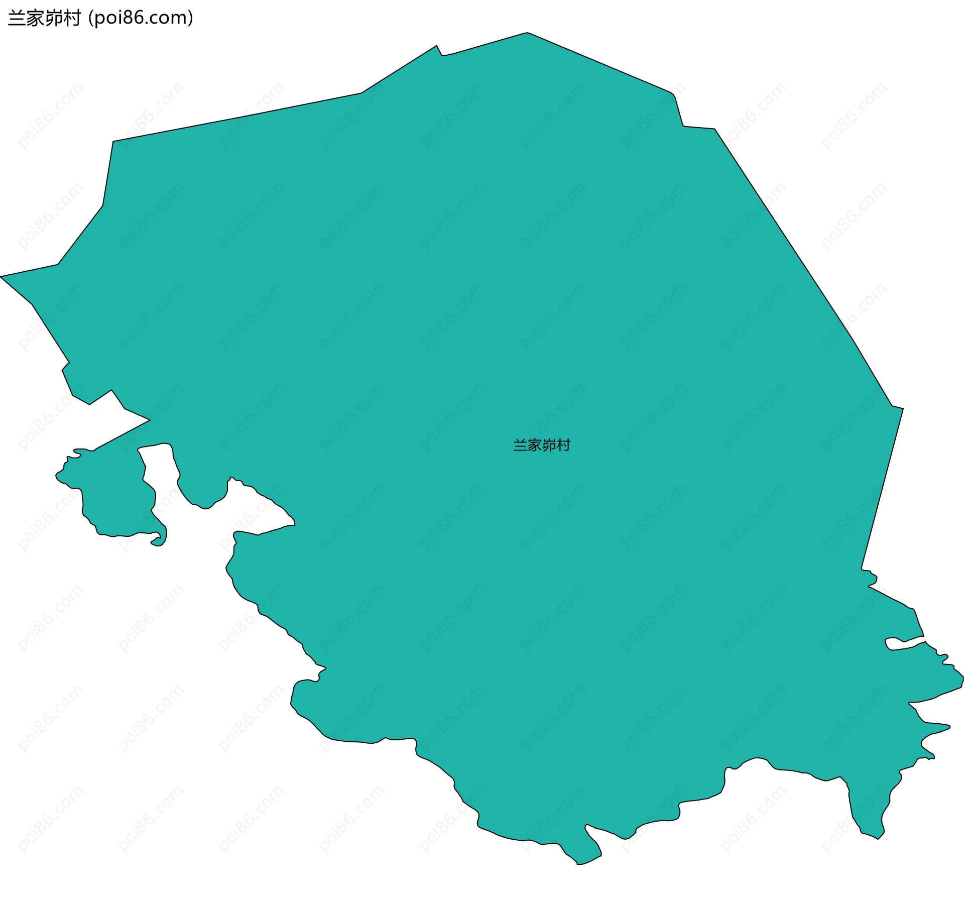 兰家峁村边界地图