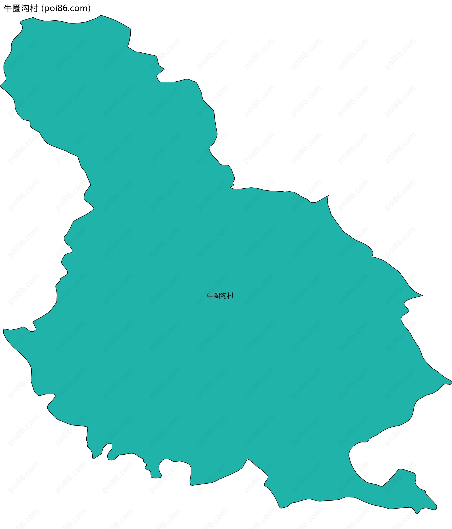 牛圈沟村边界地图