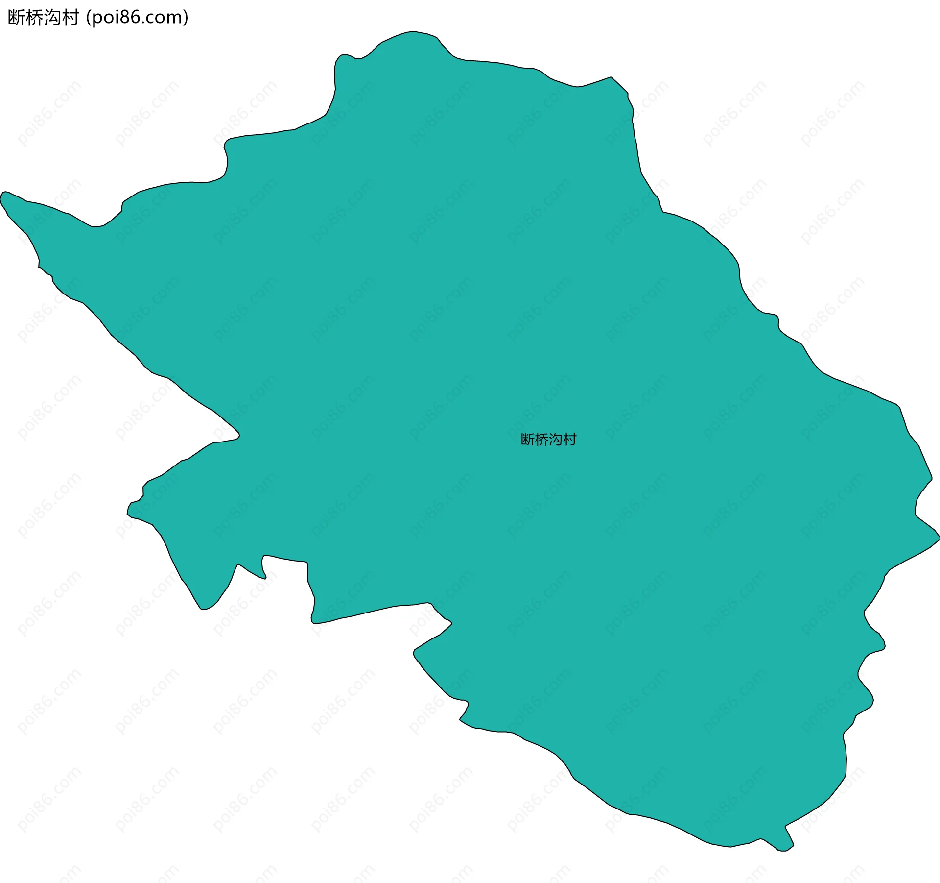 断桥沟村边界地图