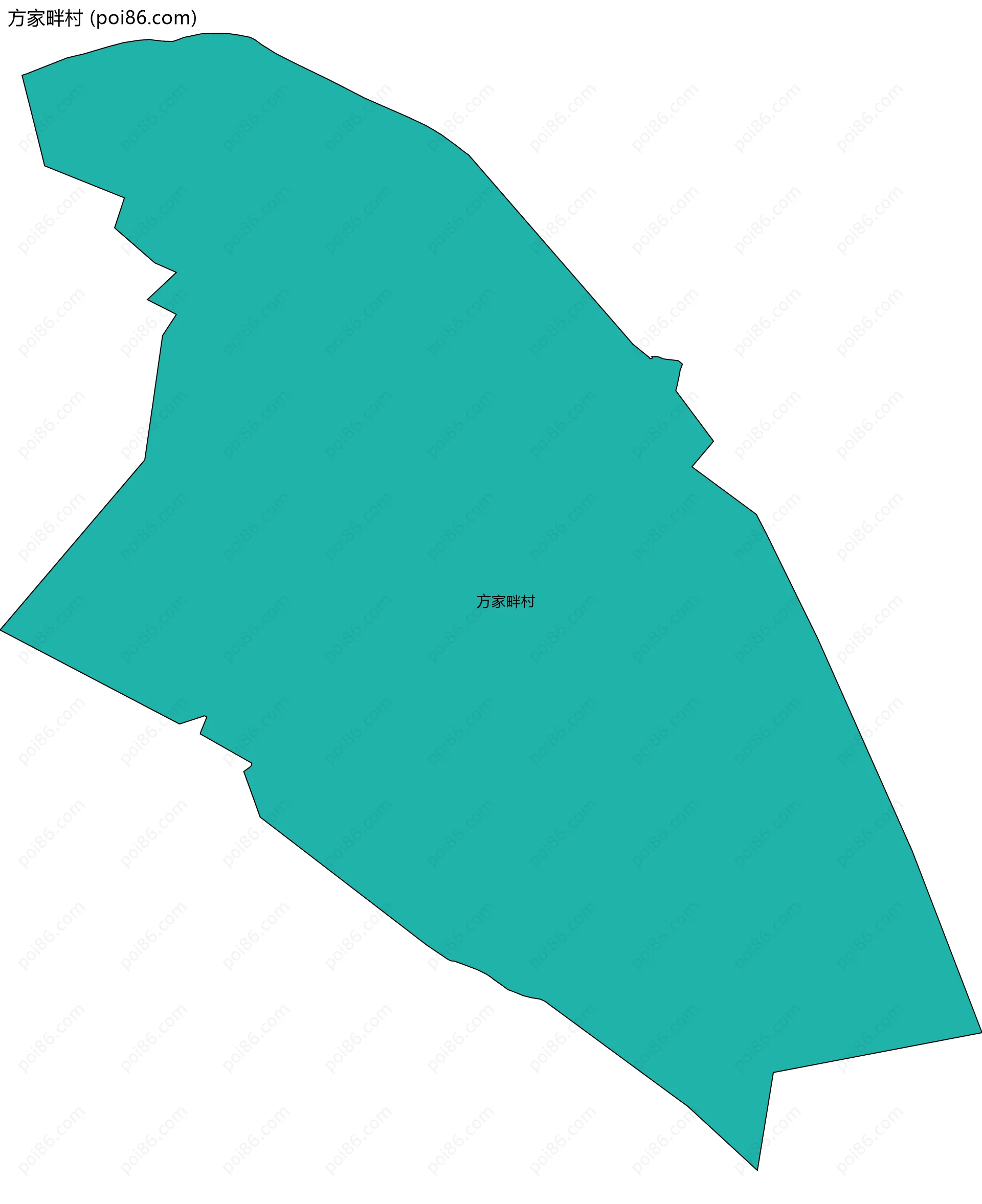 方家畔村边界地图