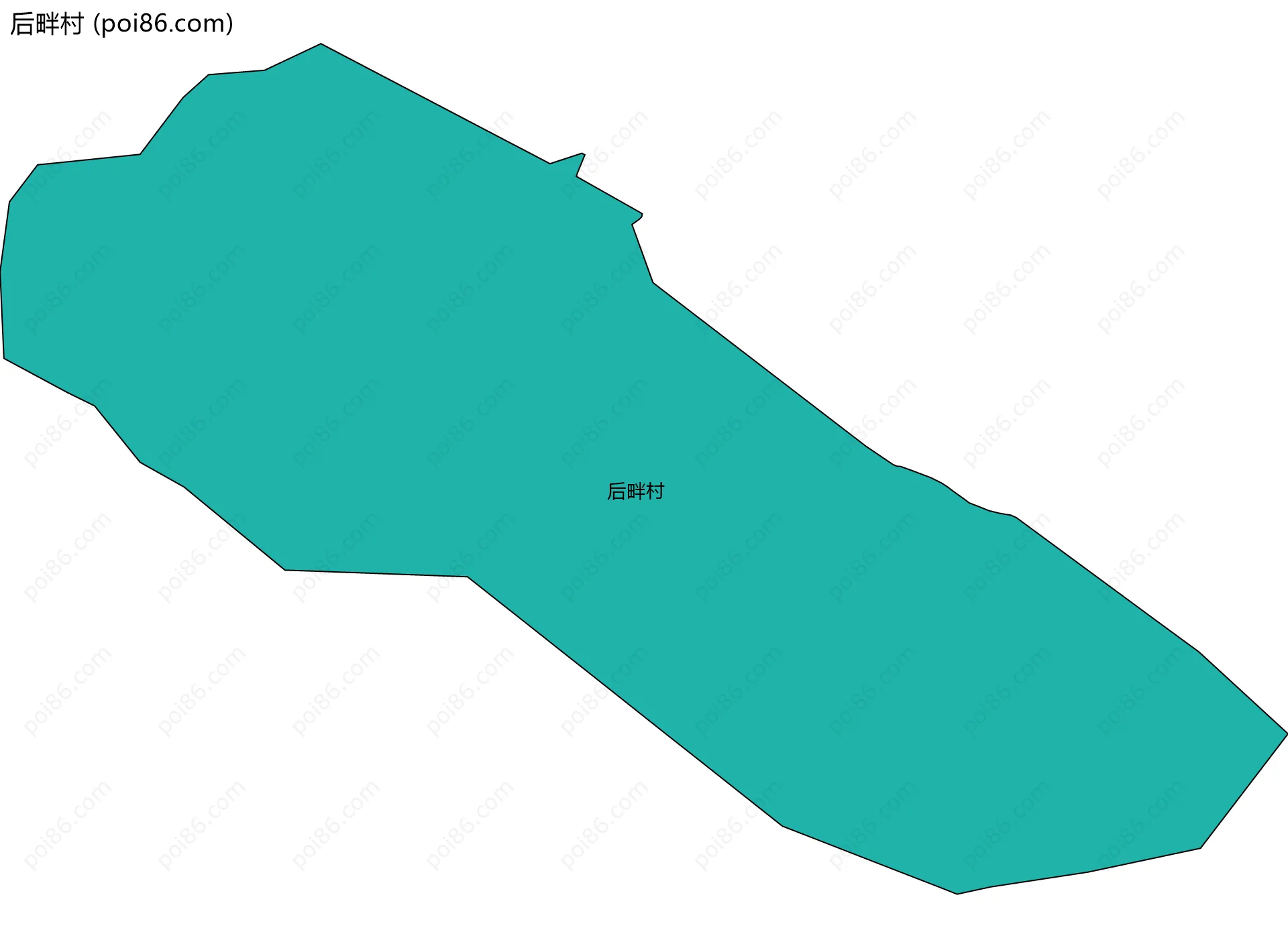 后畔村边界地图