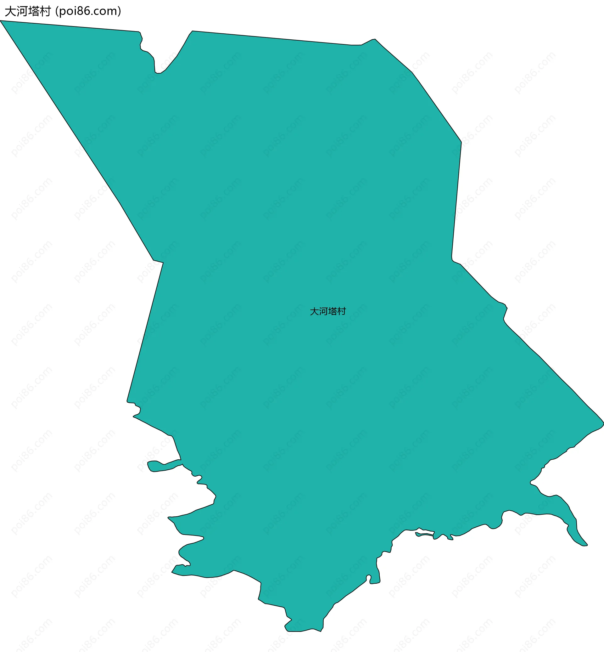 大河塔村边界地图