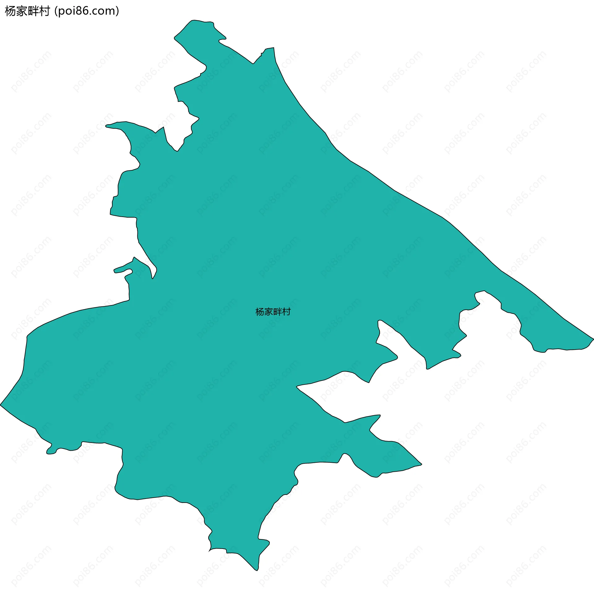 杨家畔村边界地图