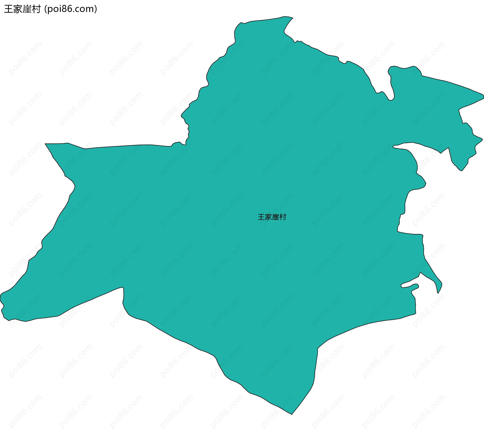王家崖村边界地图
