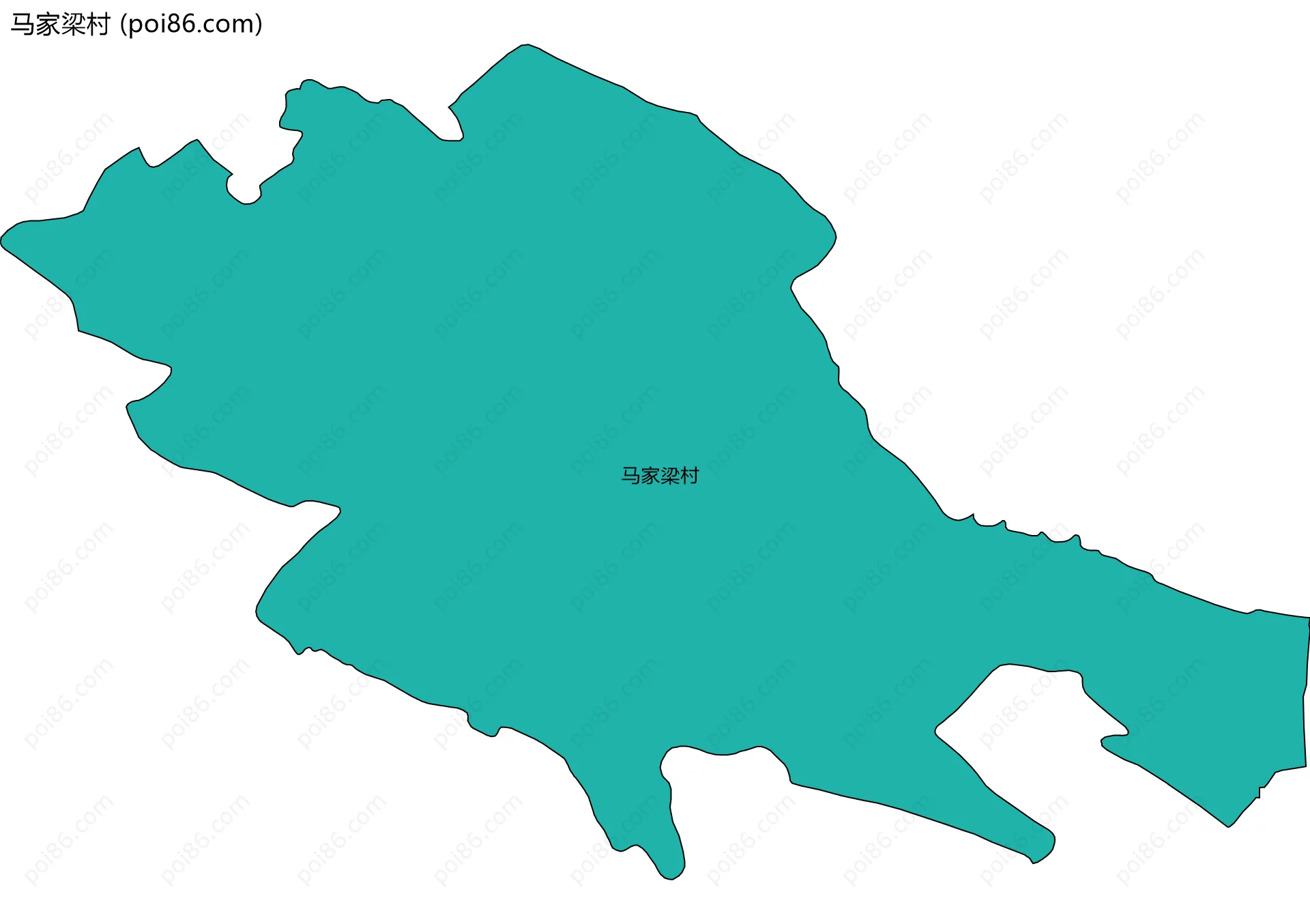 马家梁村边界地图