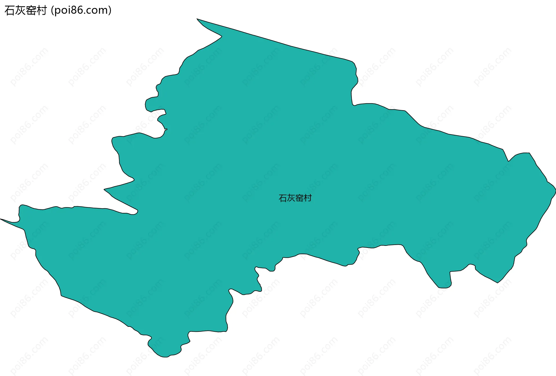 石灰窑村边界地图