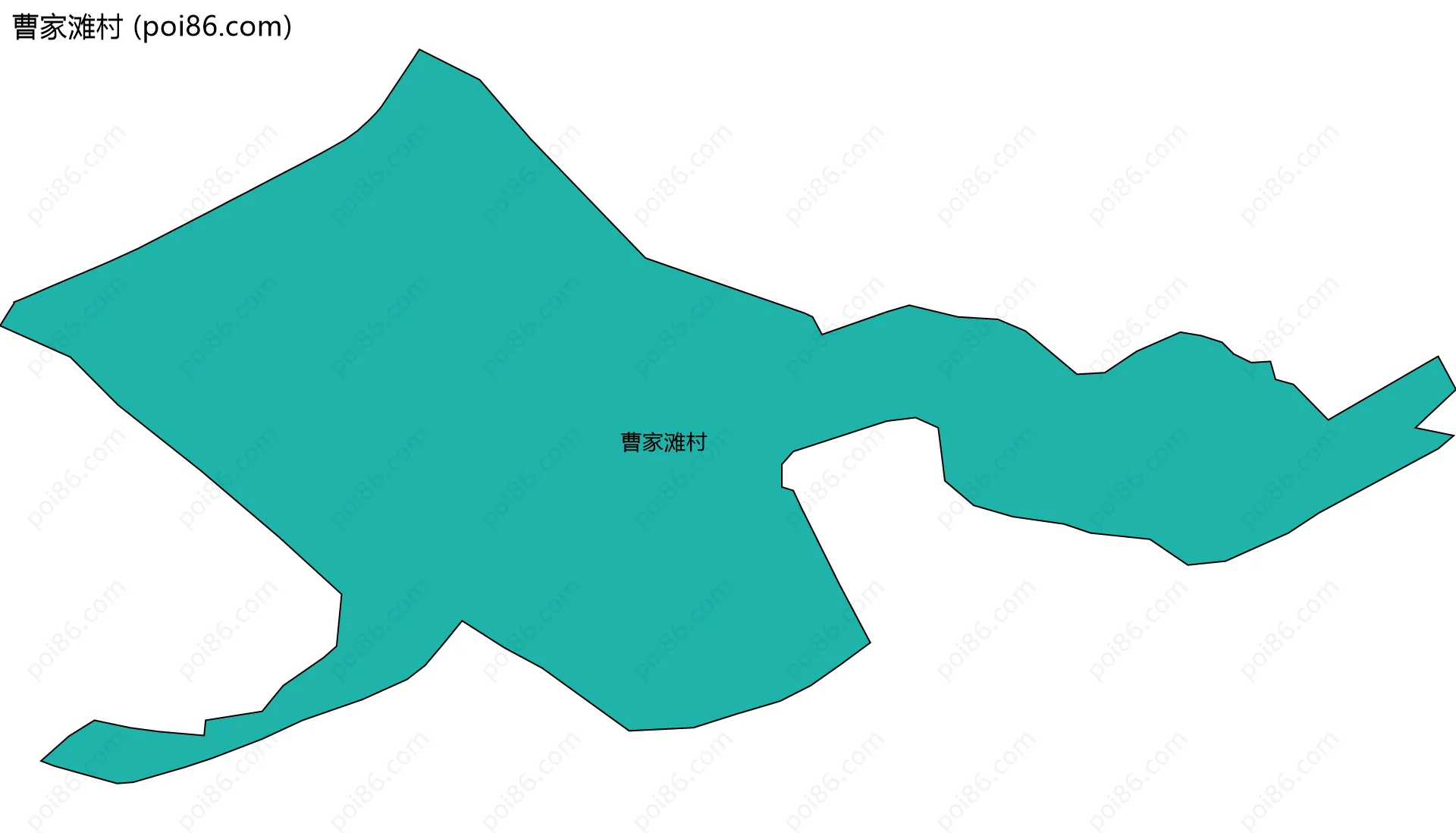 曹家滩村边界地图