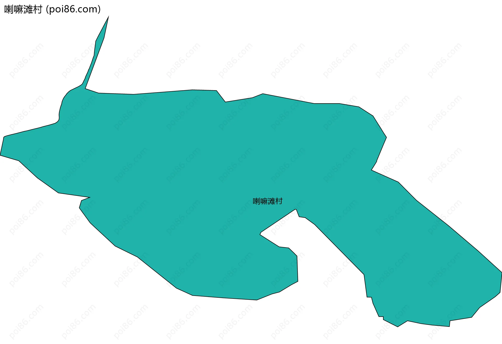 喇嘛滩村边界地图