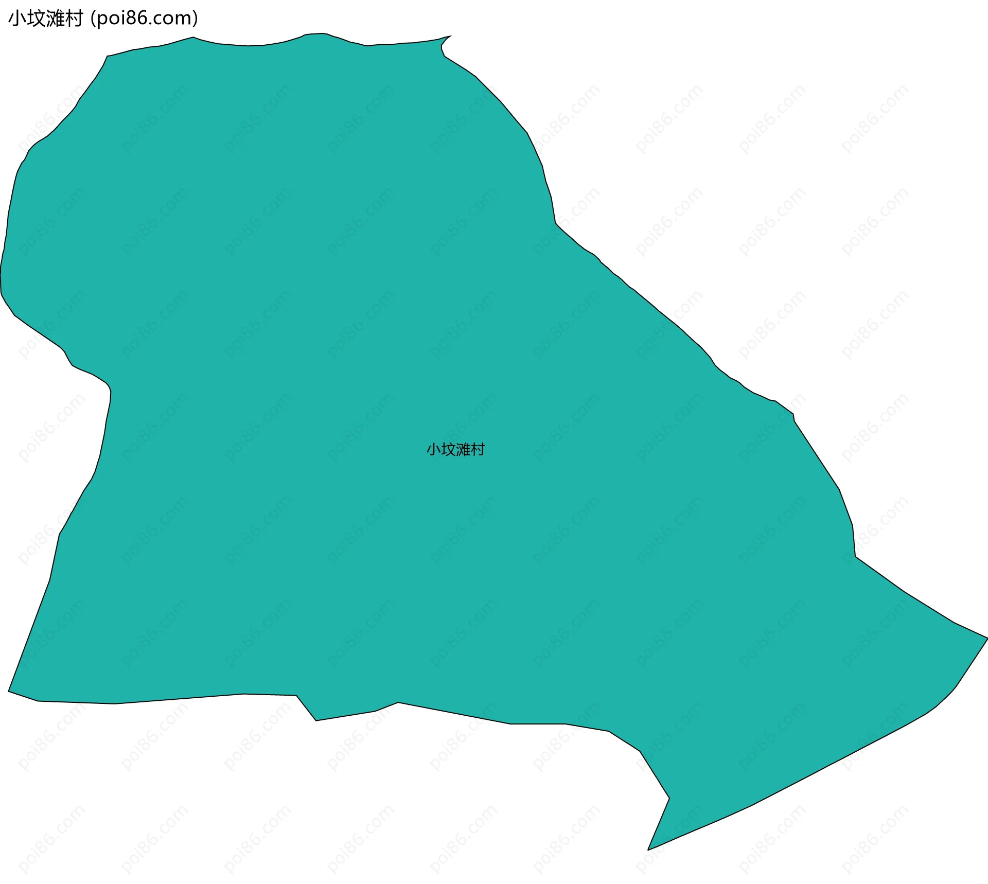 小坟滩村边界地图