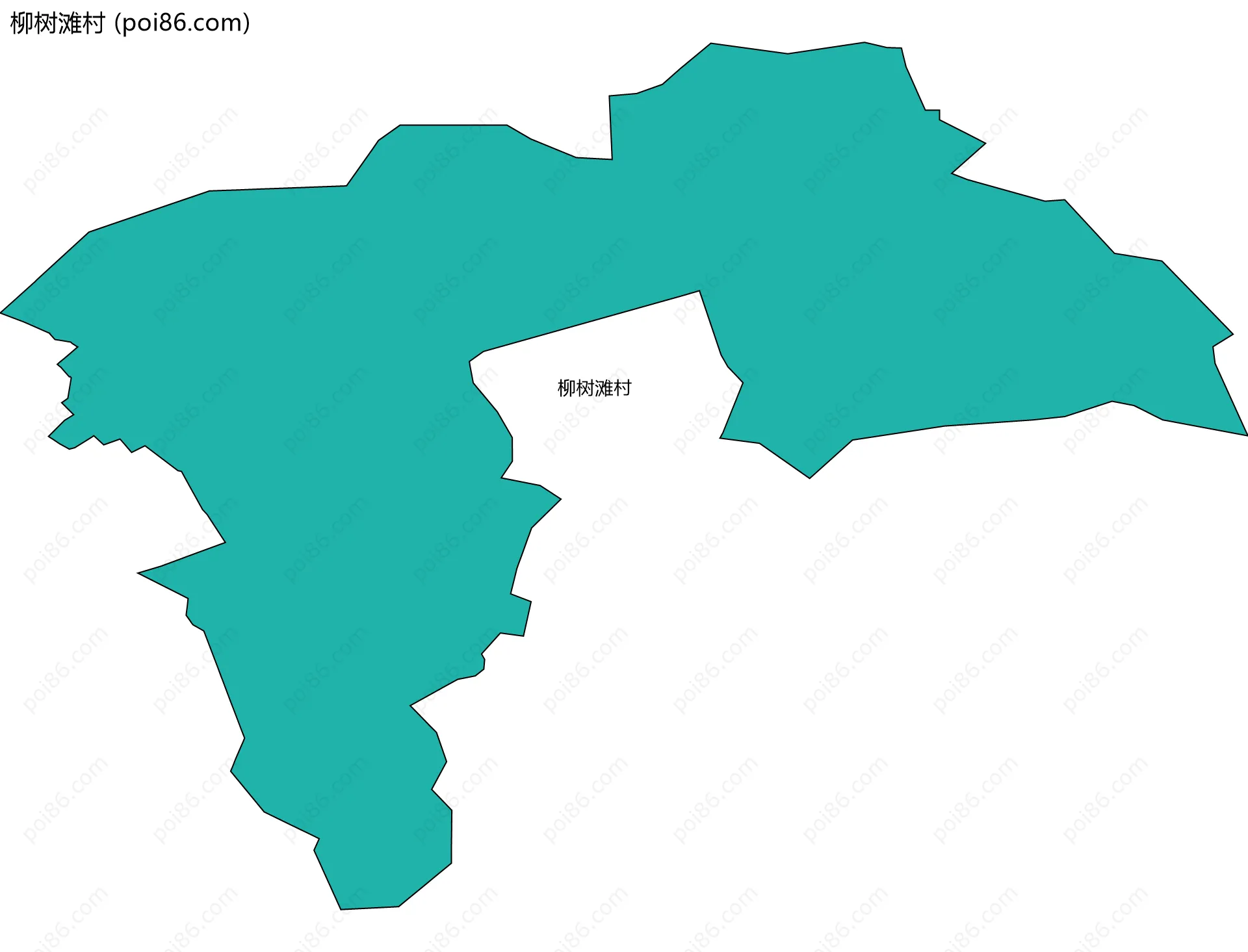 柳树滩村边界地图