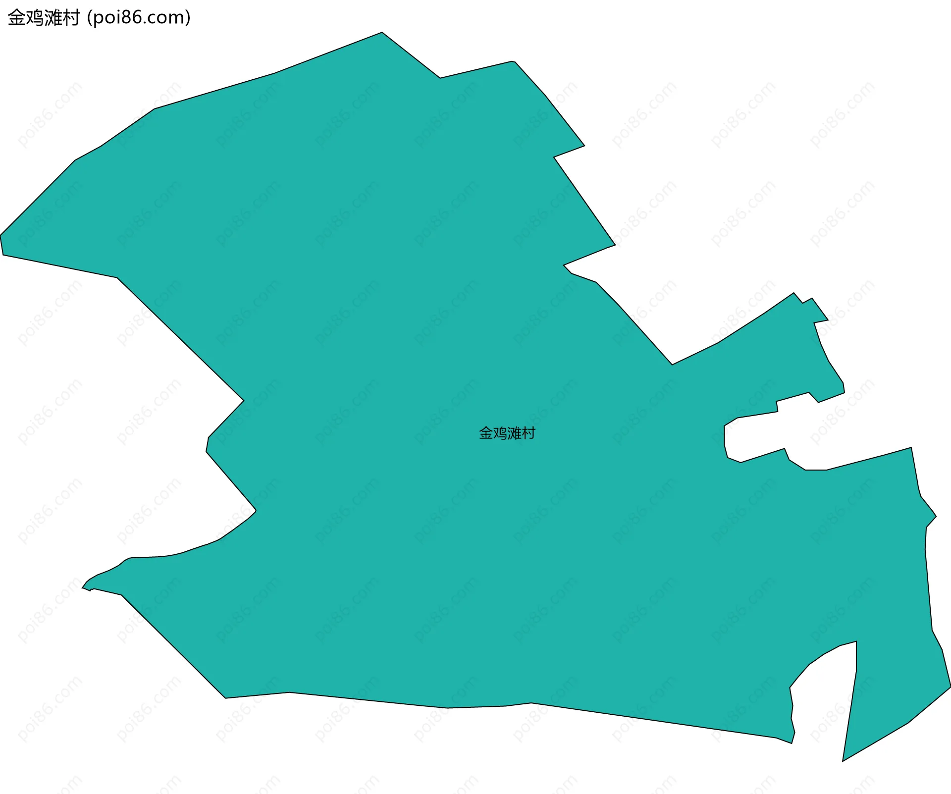 金鸡滩村边界地图