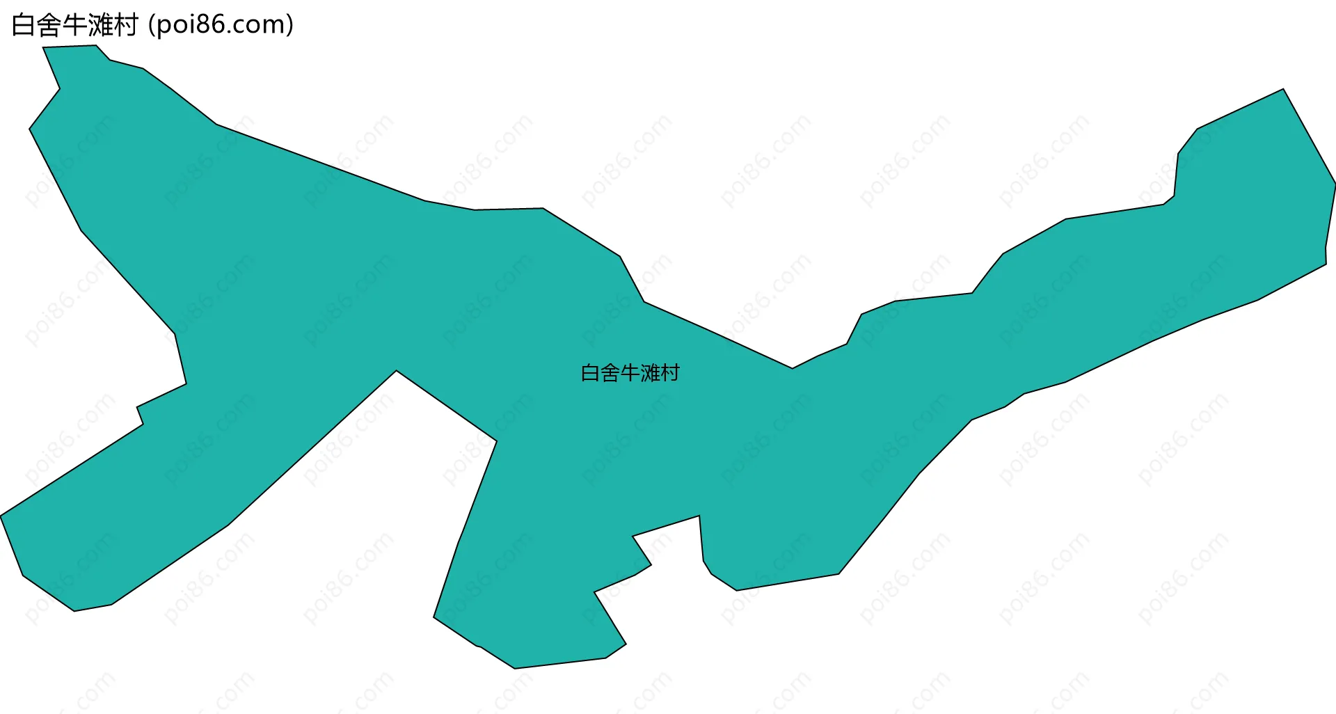 白舍牛滩村边界地图