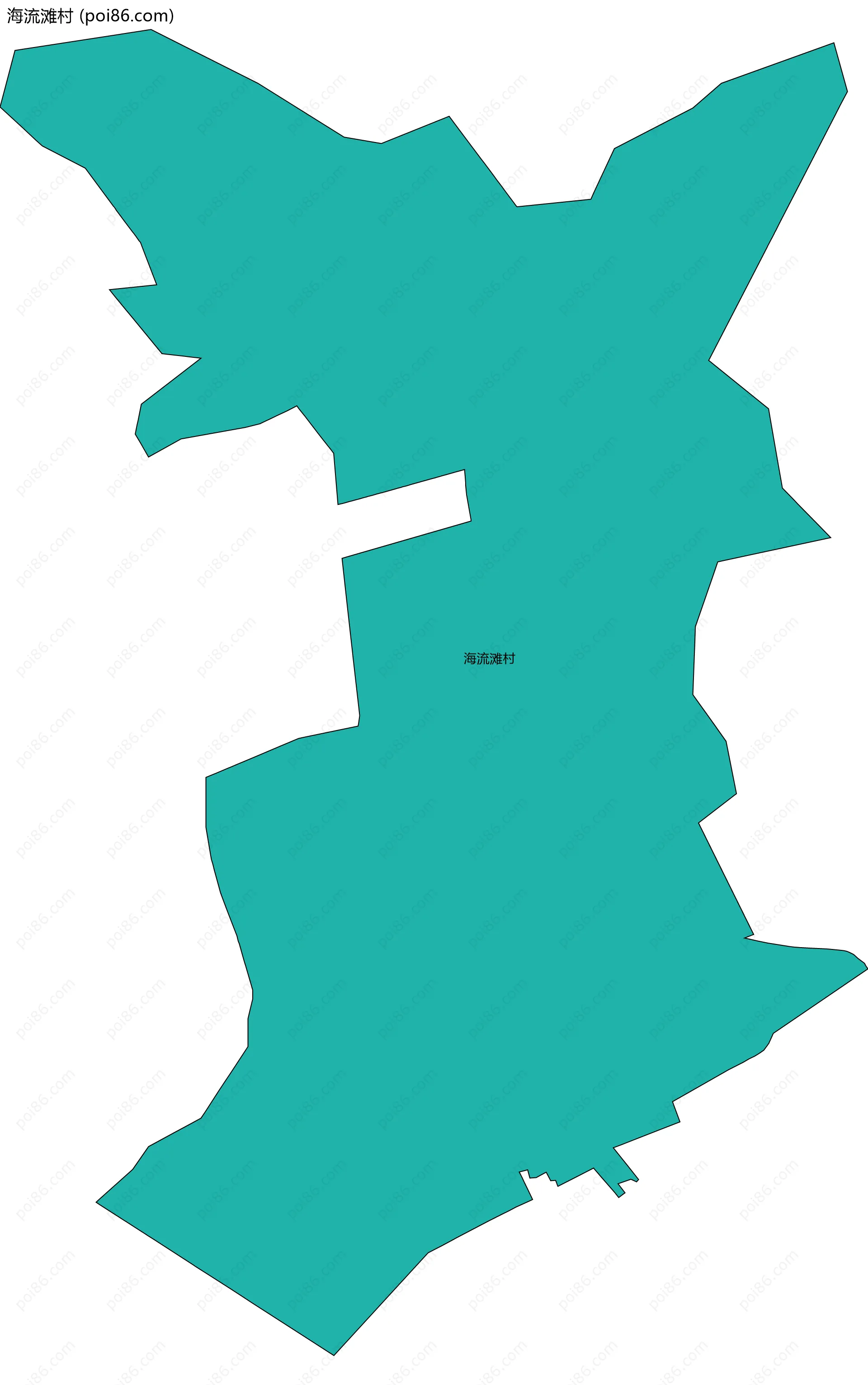 海流滩村边界地图