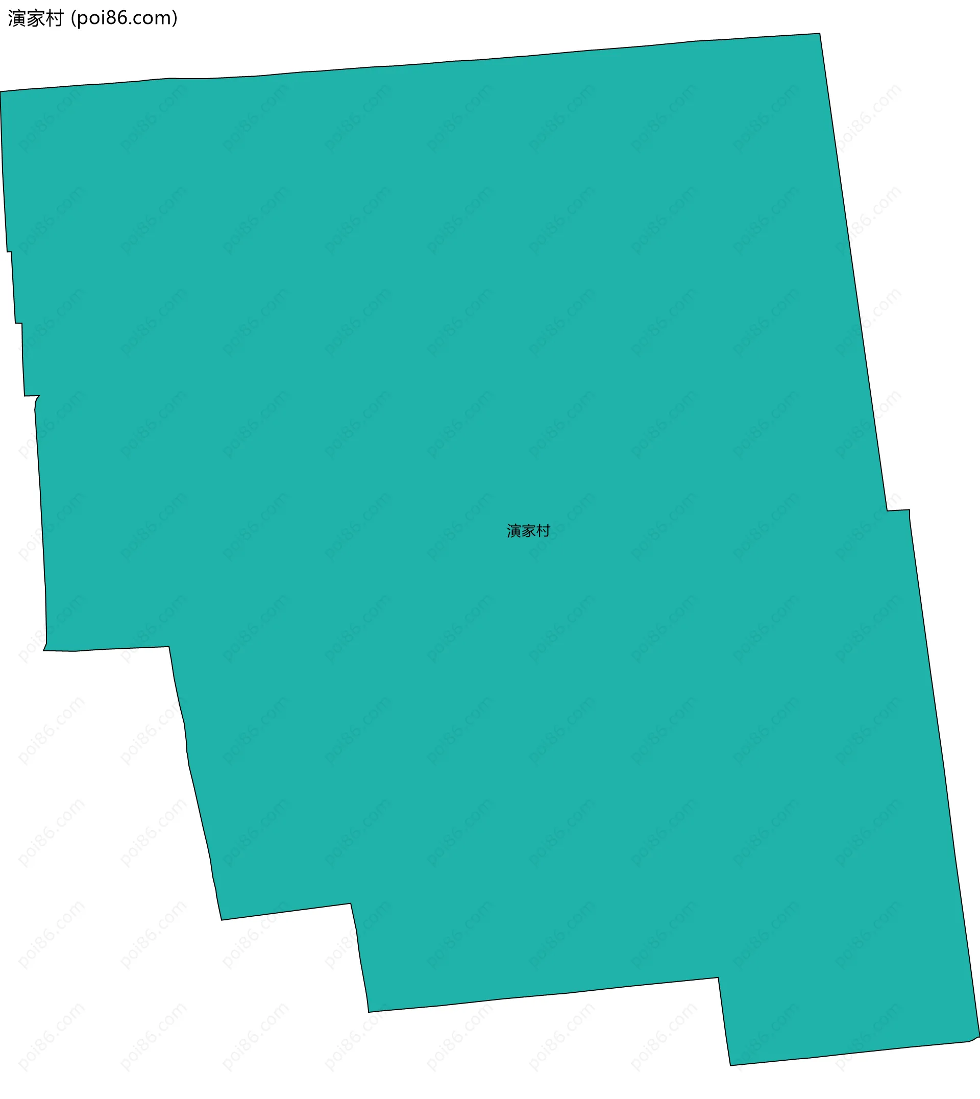 演家村边界地图