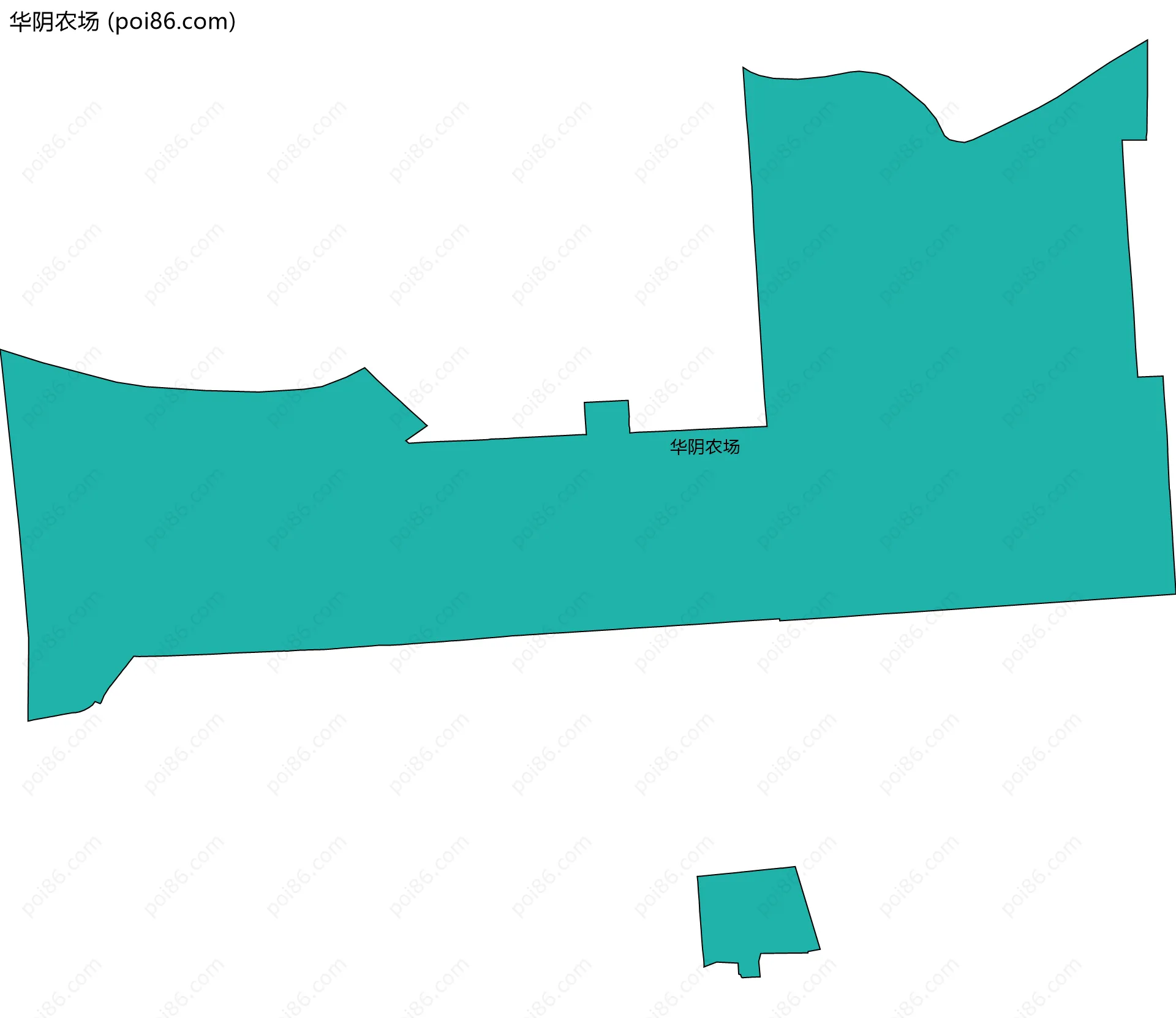 华阴农场边界地图