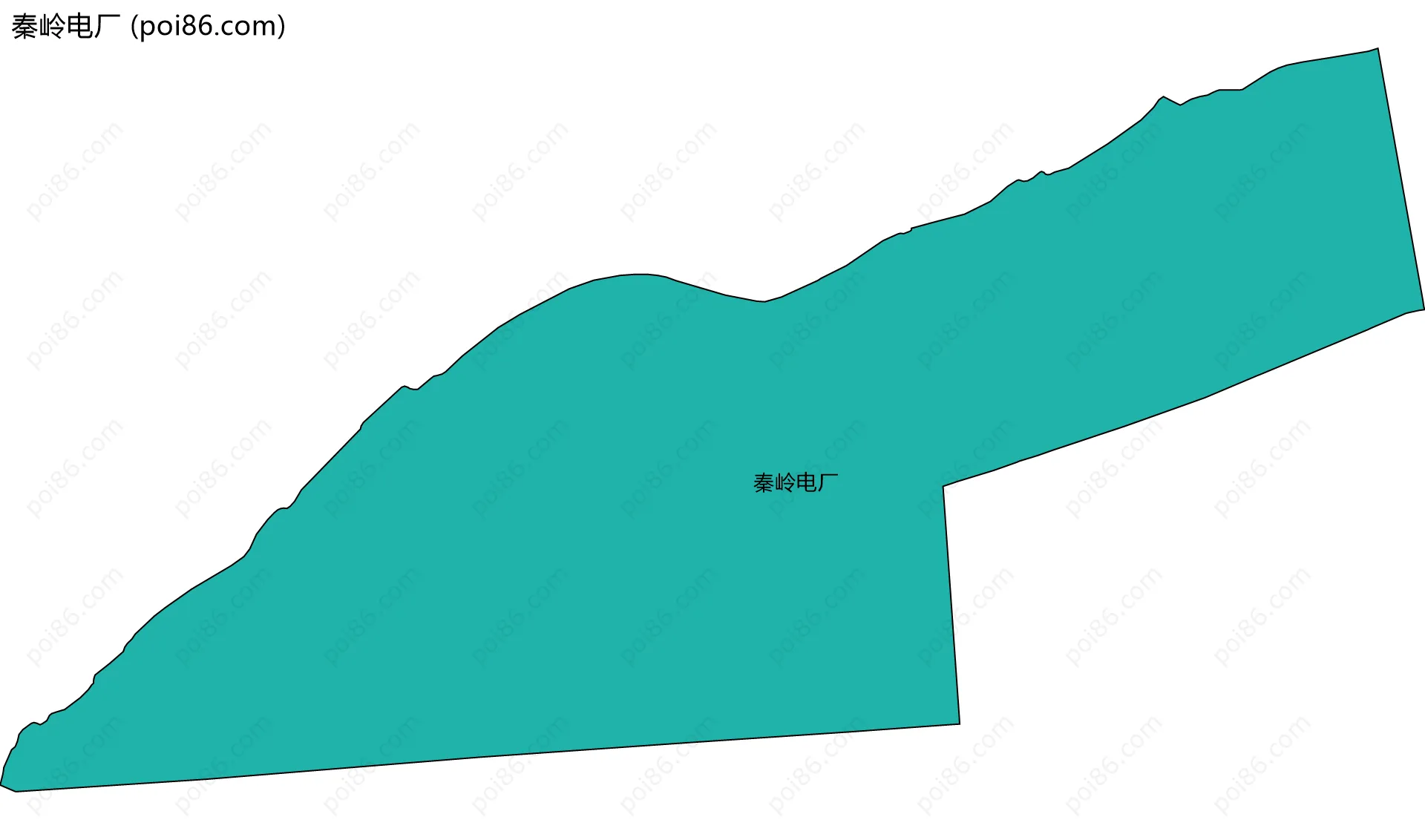 秦岭电厂边界地图