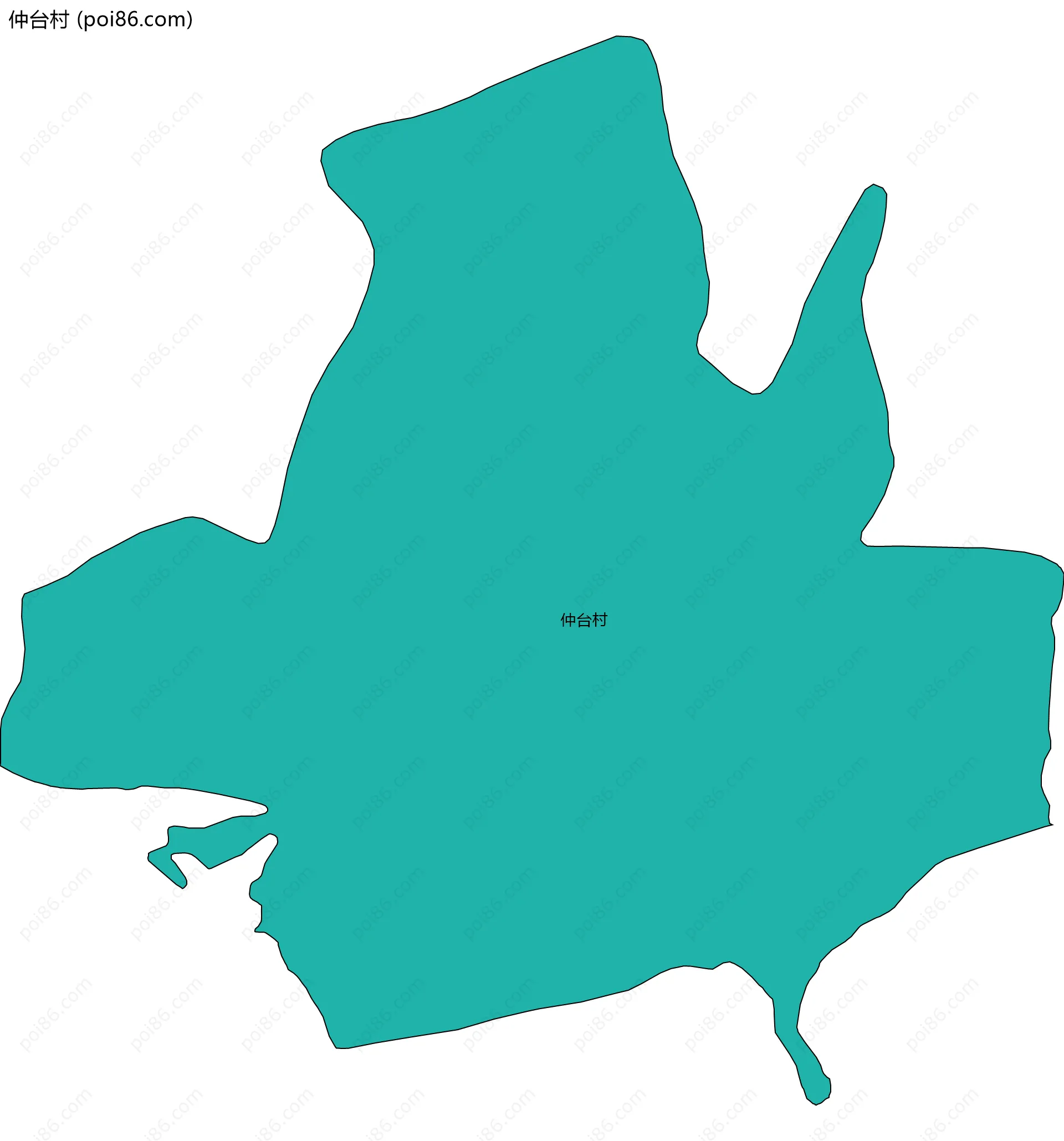 仲台村边界地图