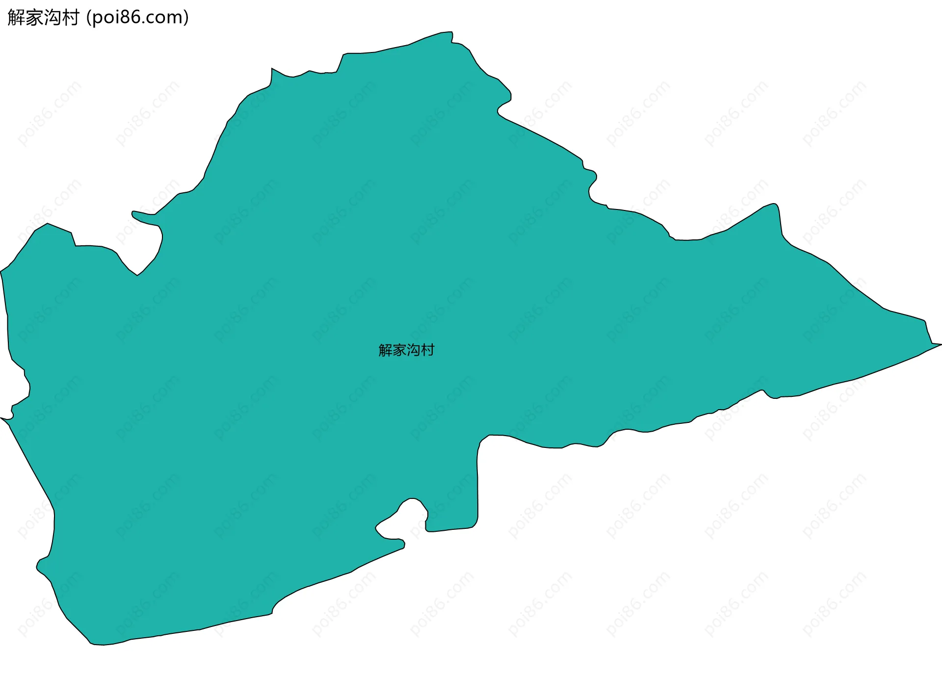 解家沟村边界地图