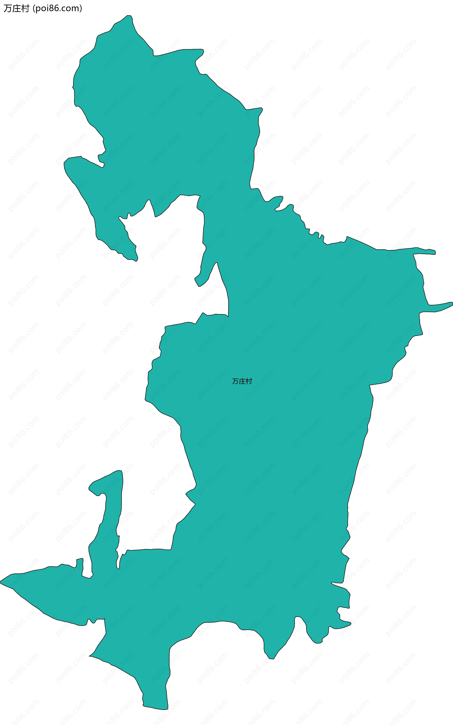 万庄村边界地图