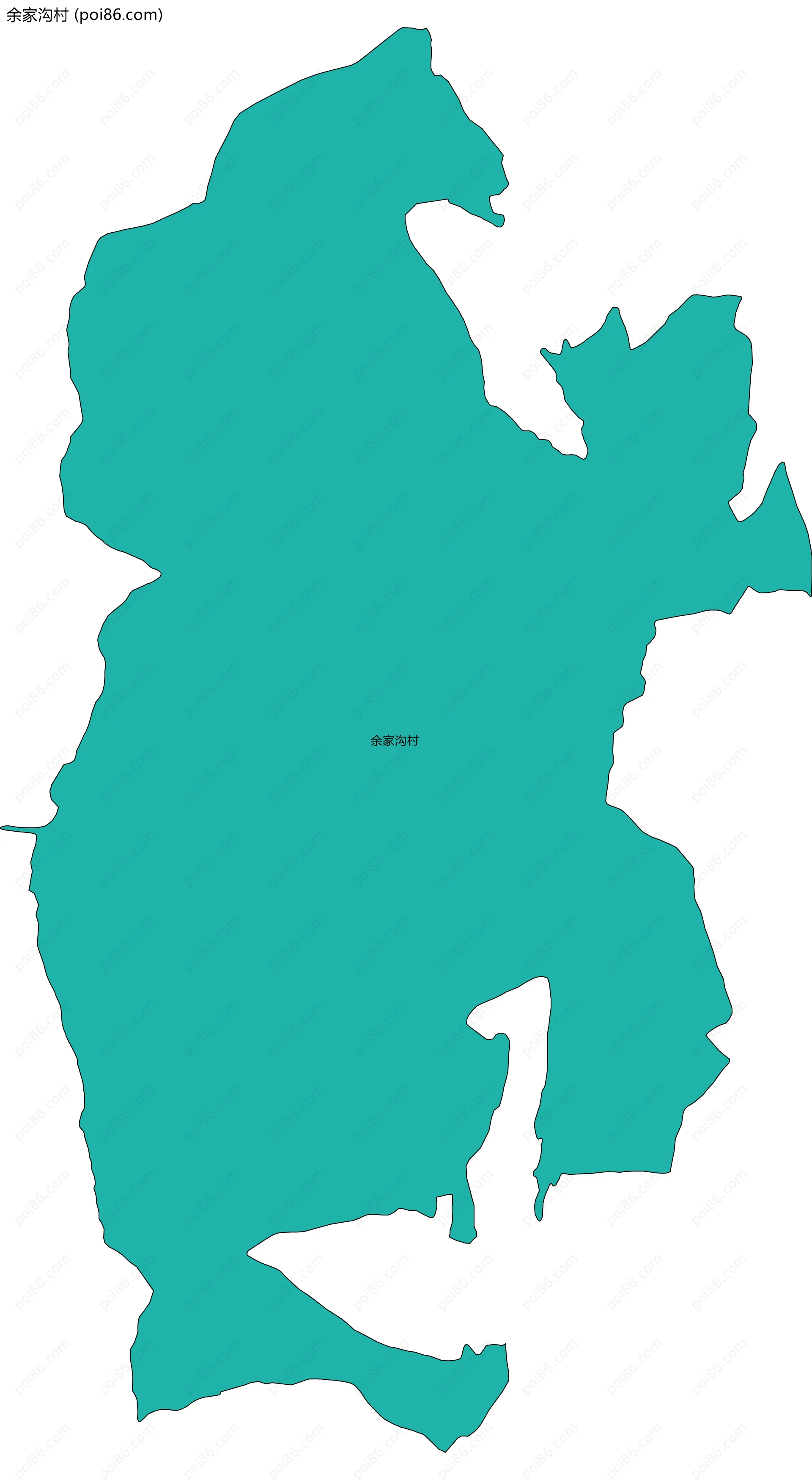 余家沟村边界地图