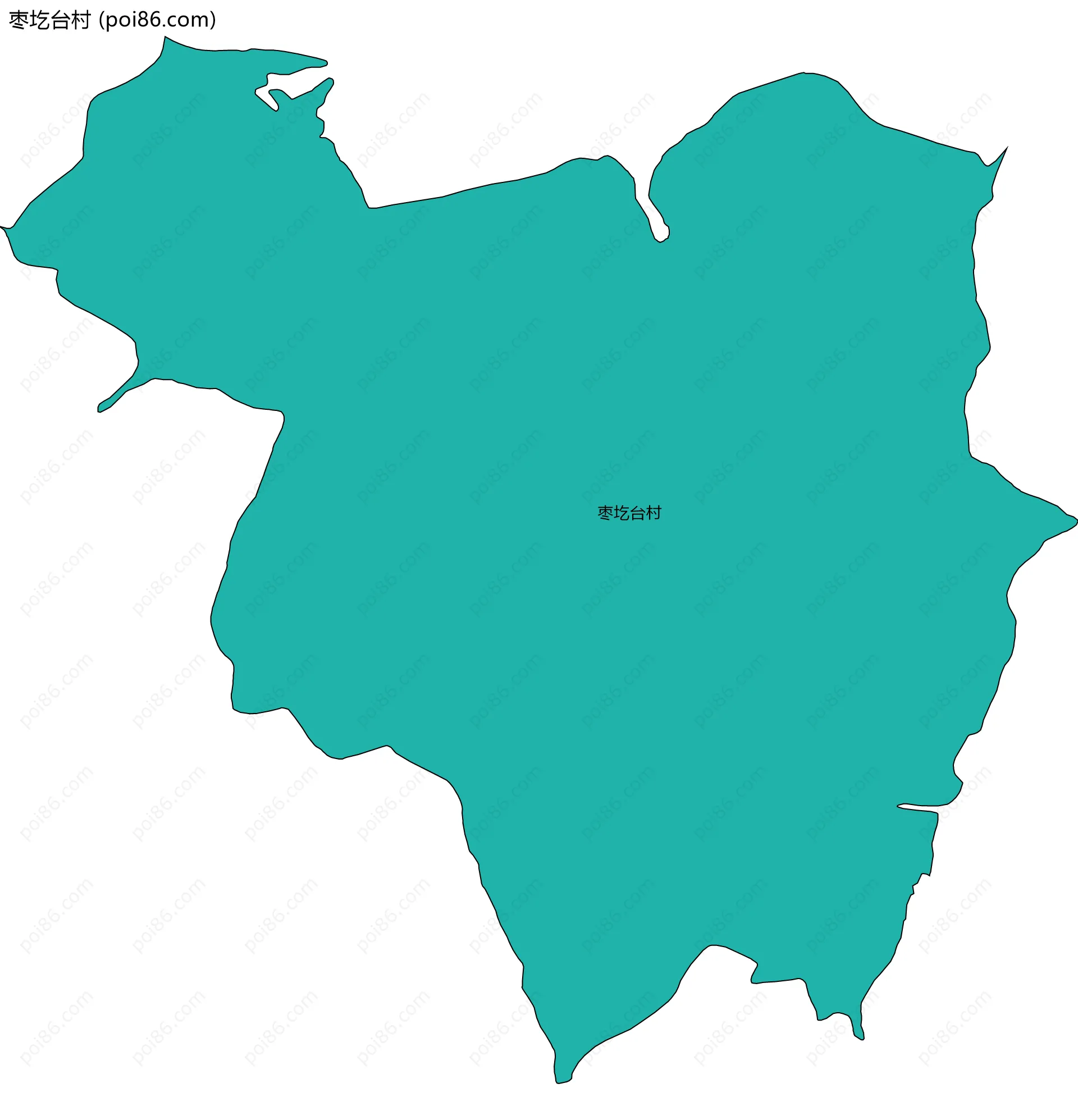 枣圪台村边界地图