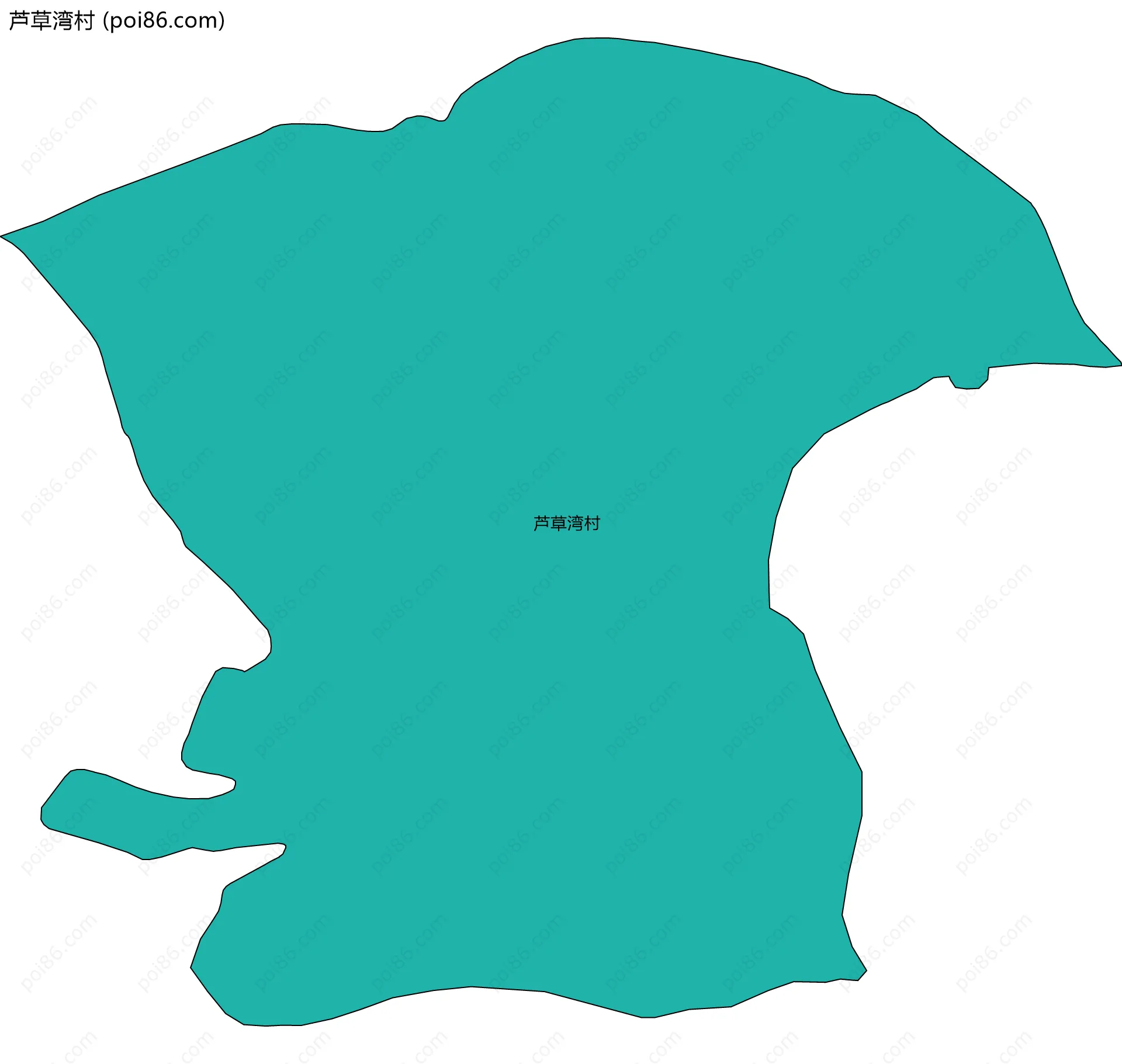 芦草湾村边界地图