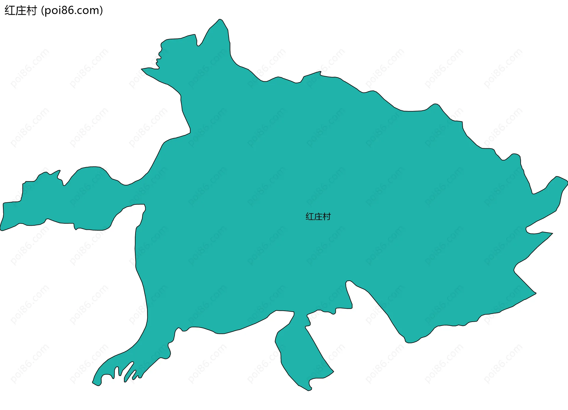 红庄村边界地图