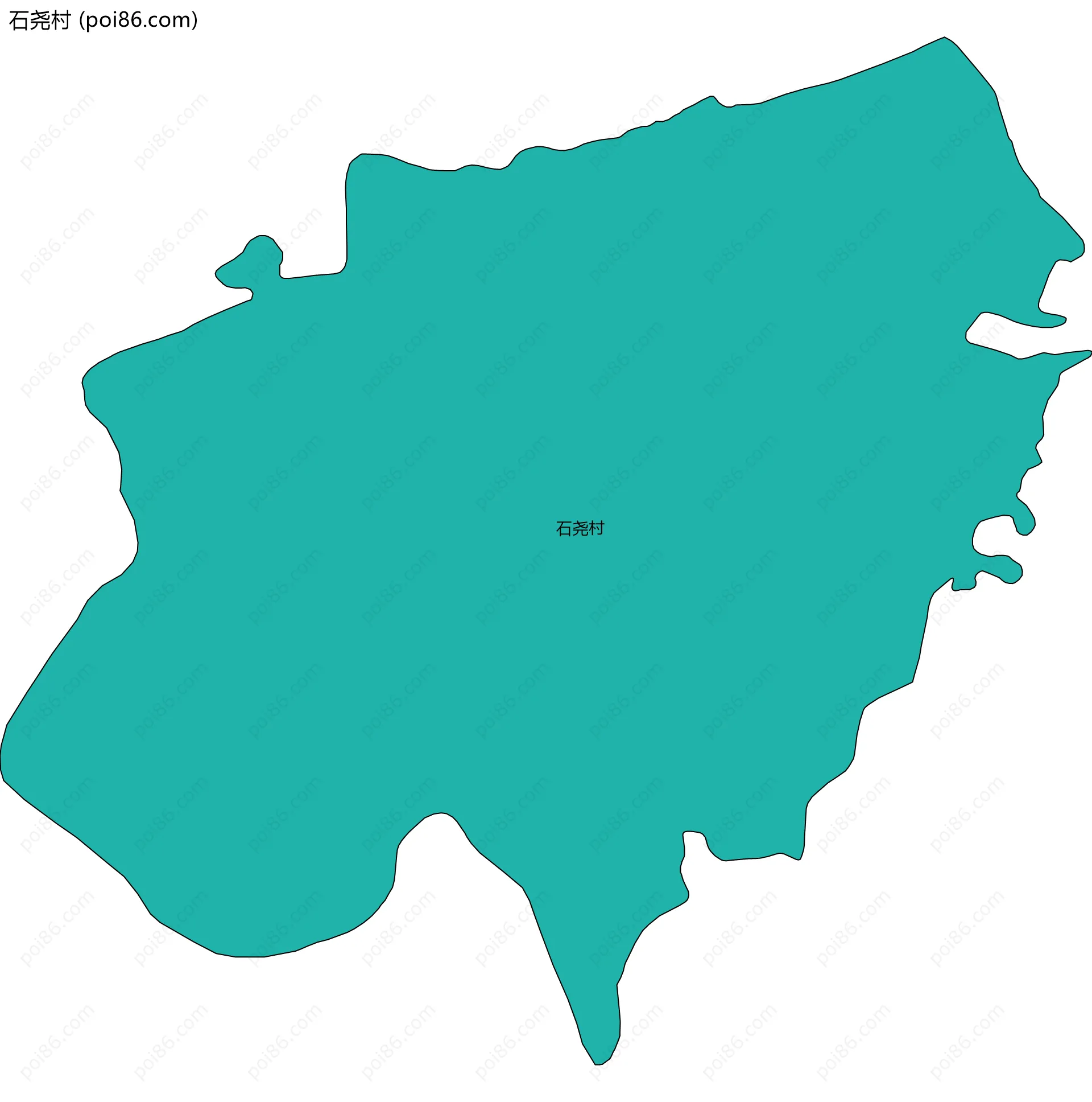 石尧村边界地图