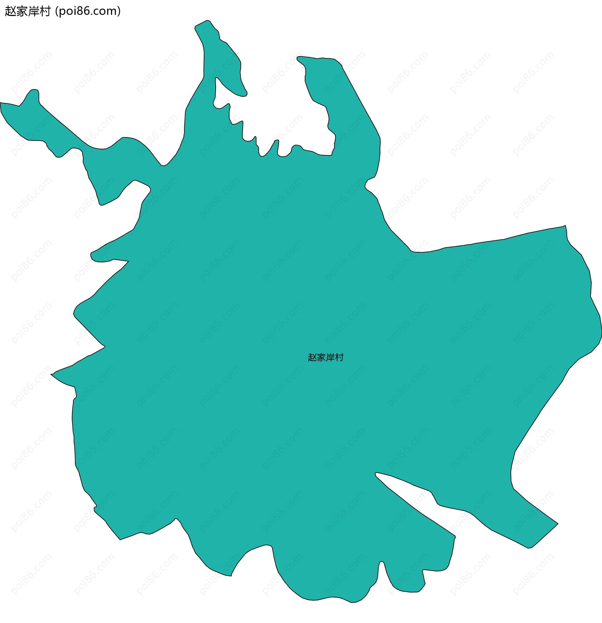 赵家岸村边界地图