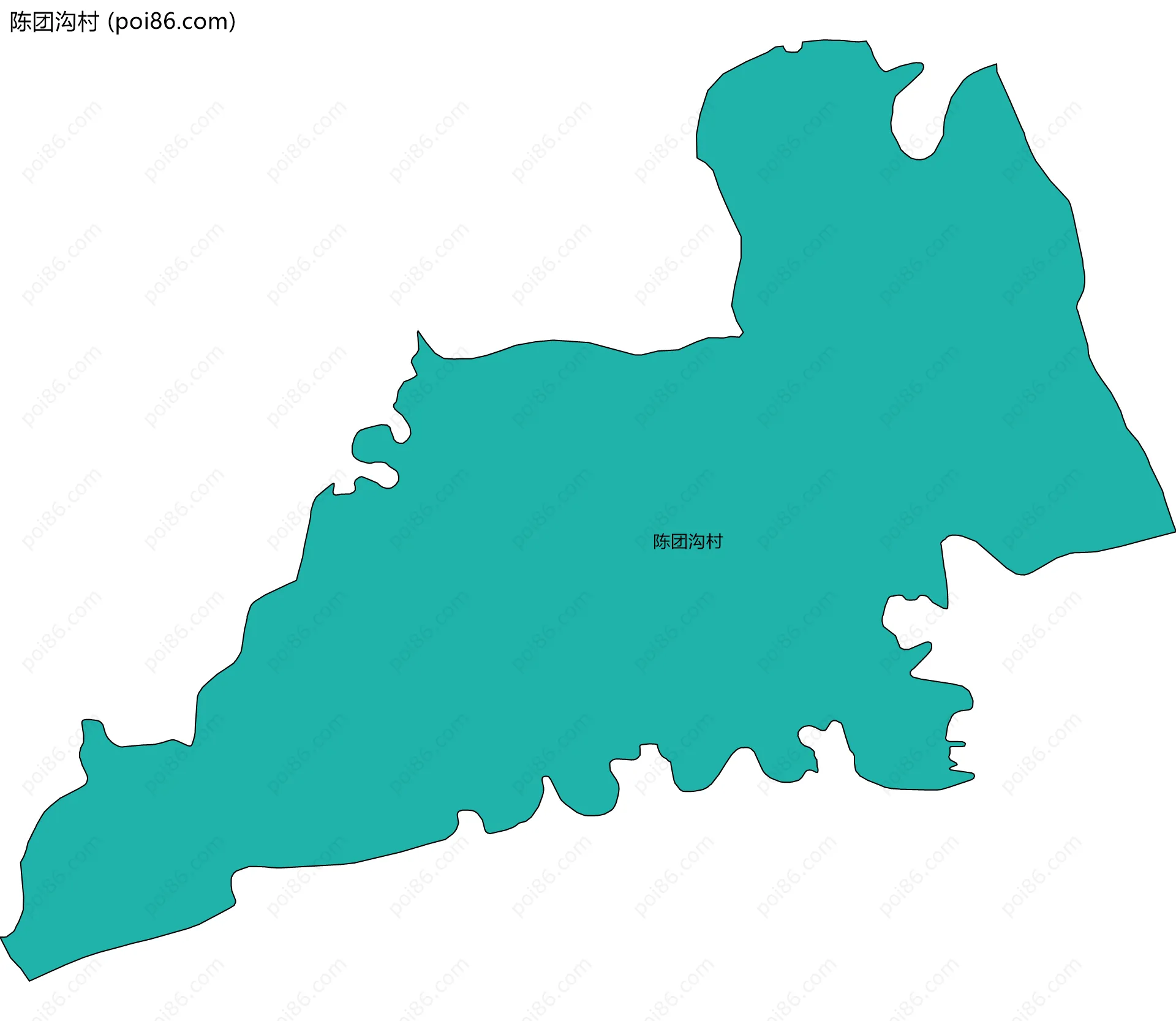 陈团沟村边界地图