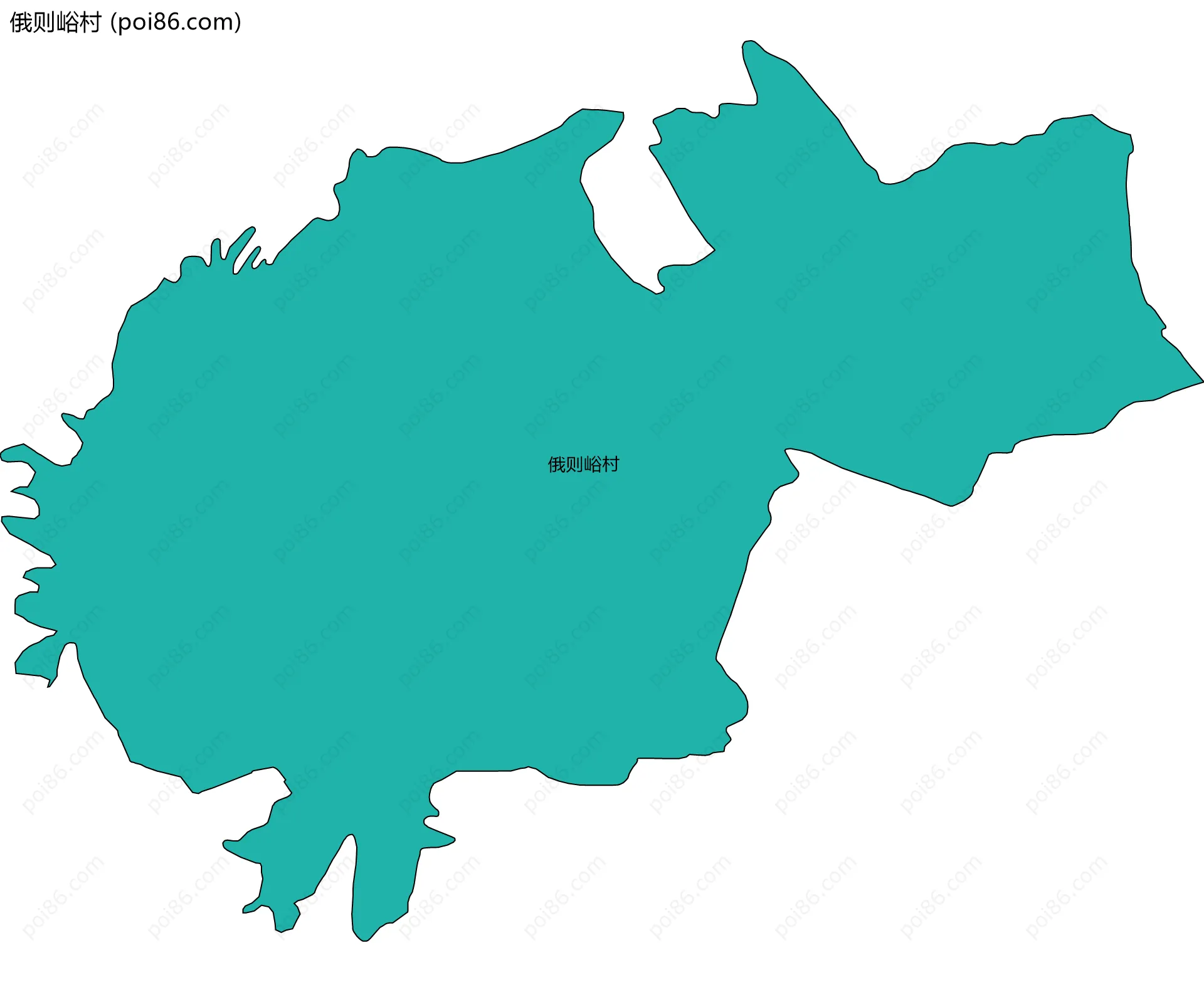 俄则峪村边界地图