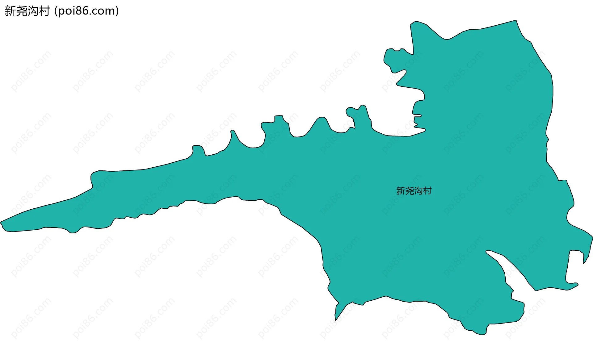 新尧沟村边界地图