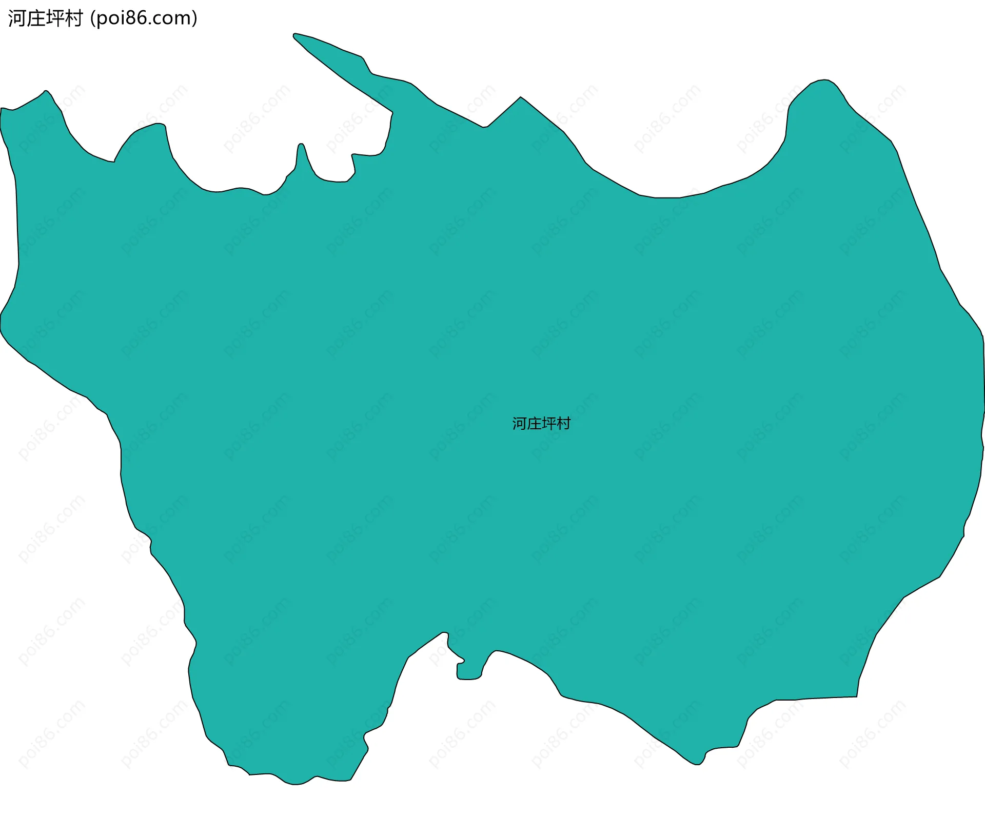 河庄坪村边界地图