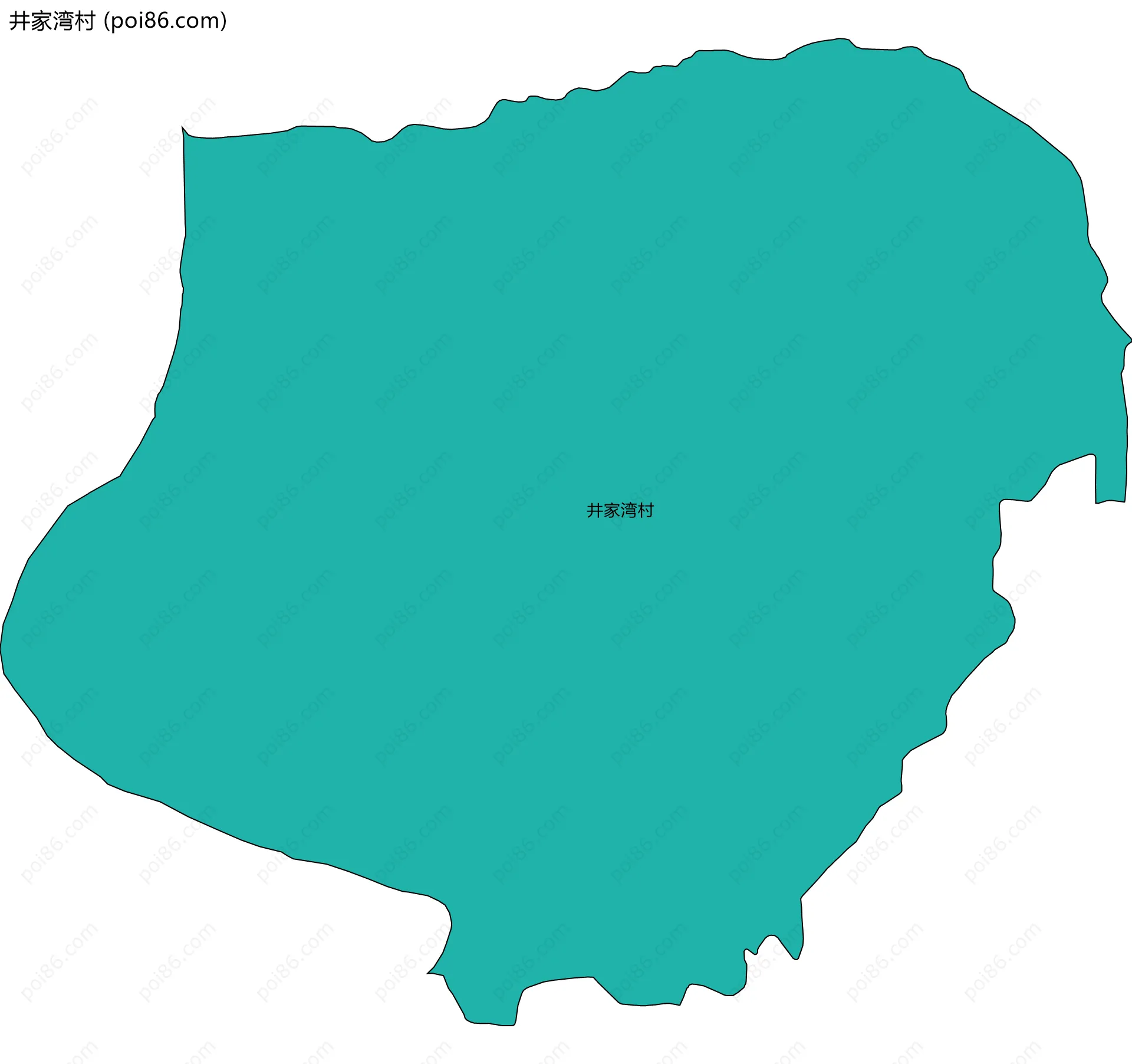 井家湾村边界地图