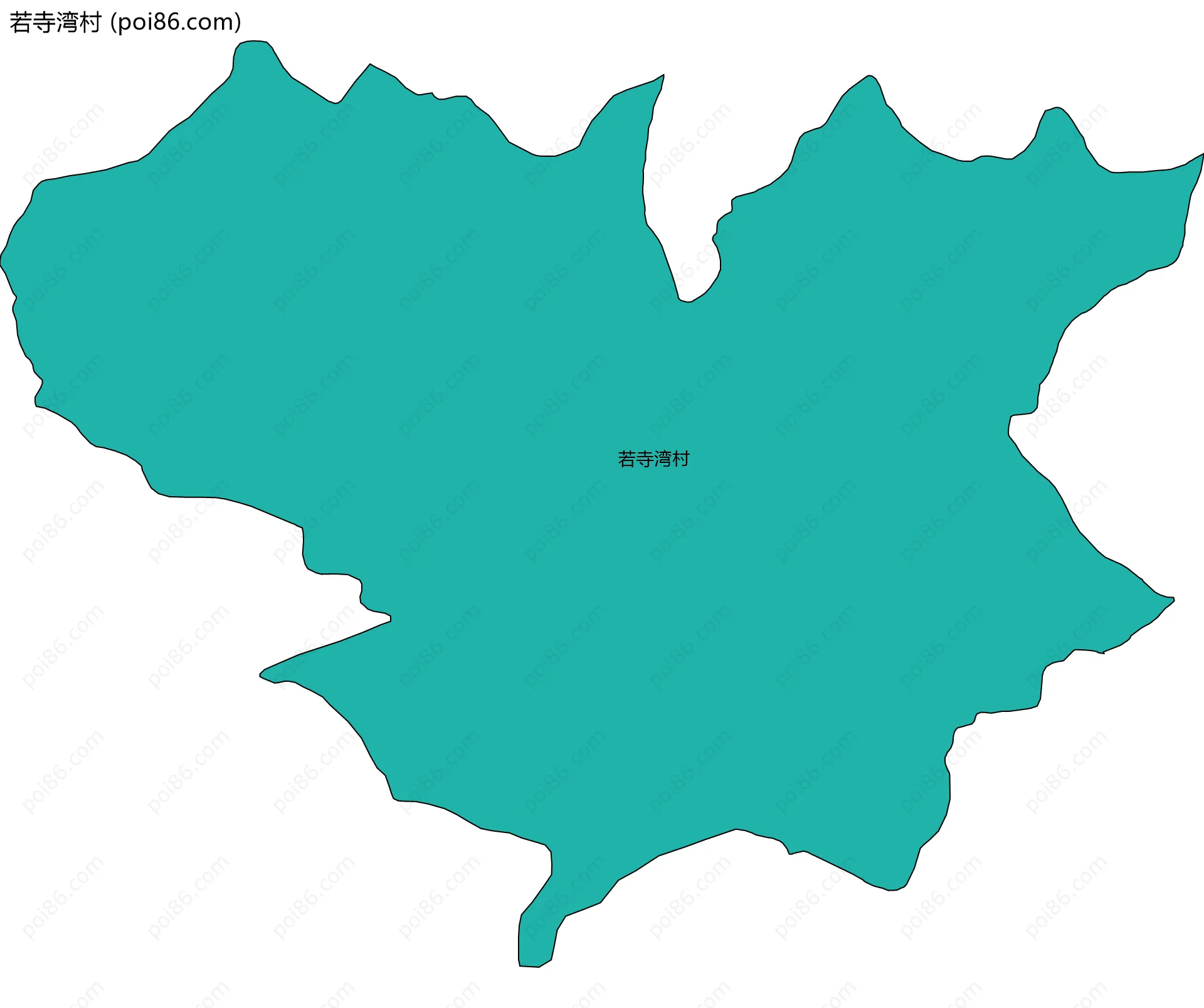 若寺湾村边界地图