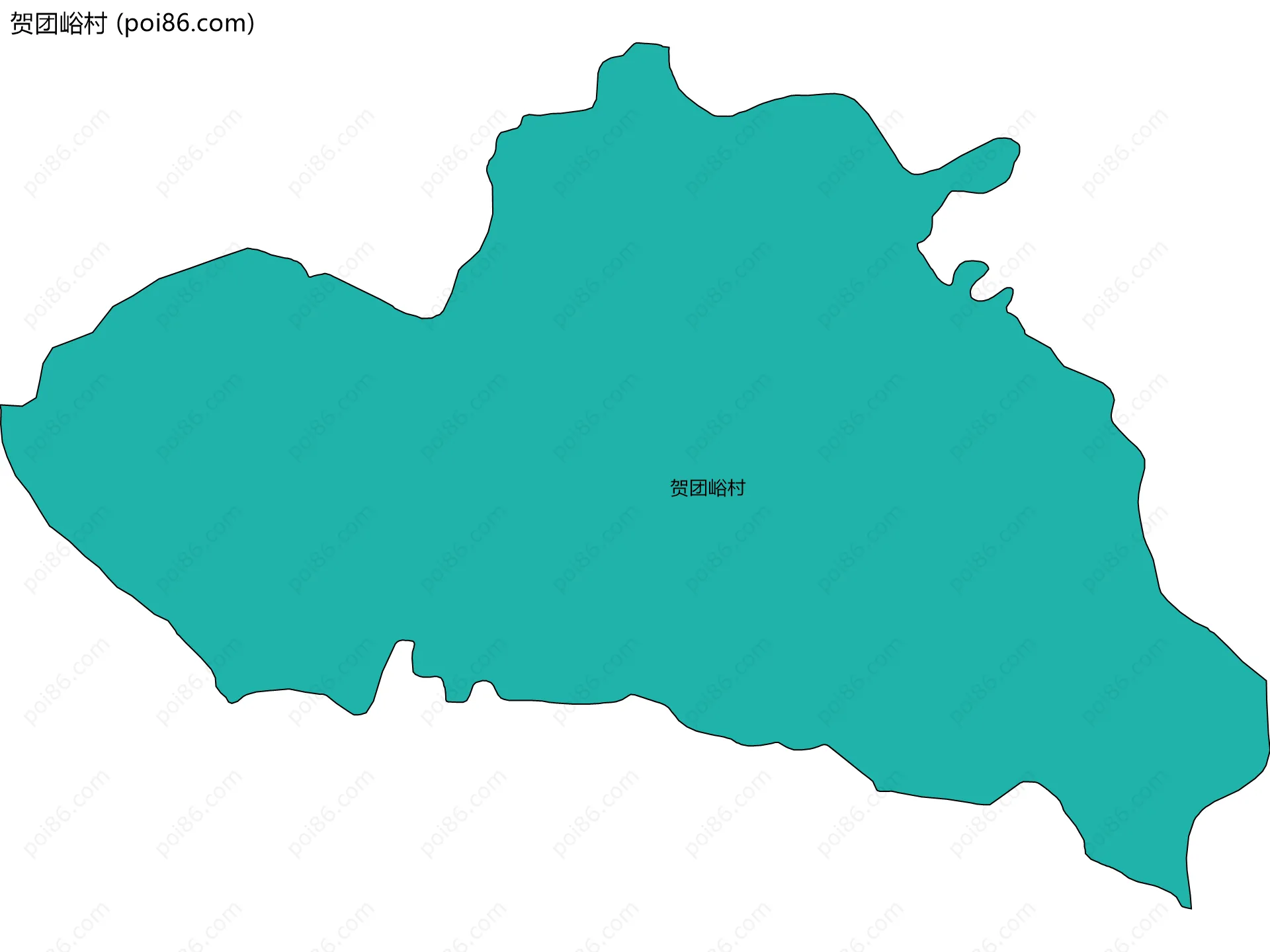 贺团峪村边界地图