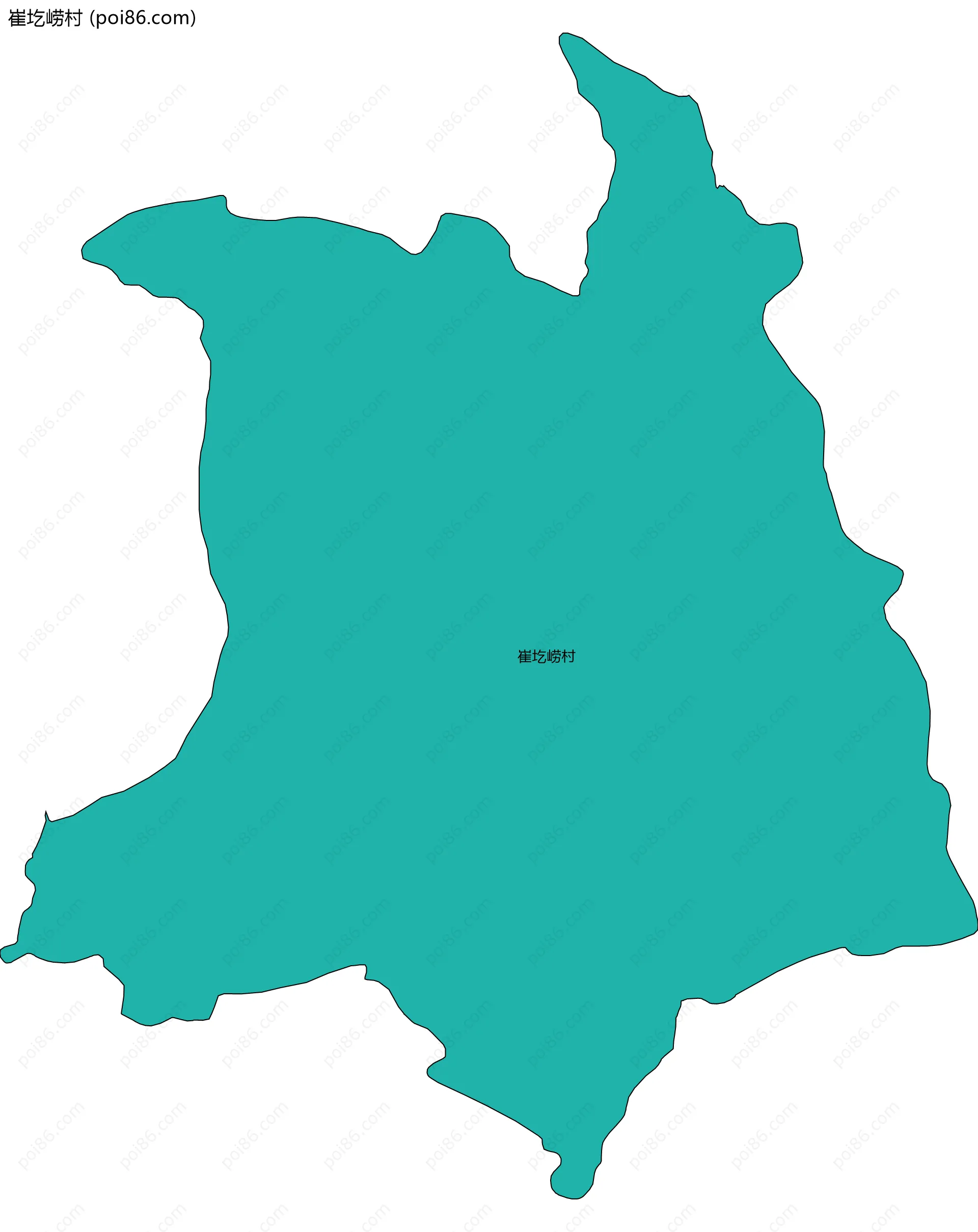 崔圪崂村边界地图