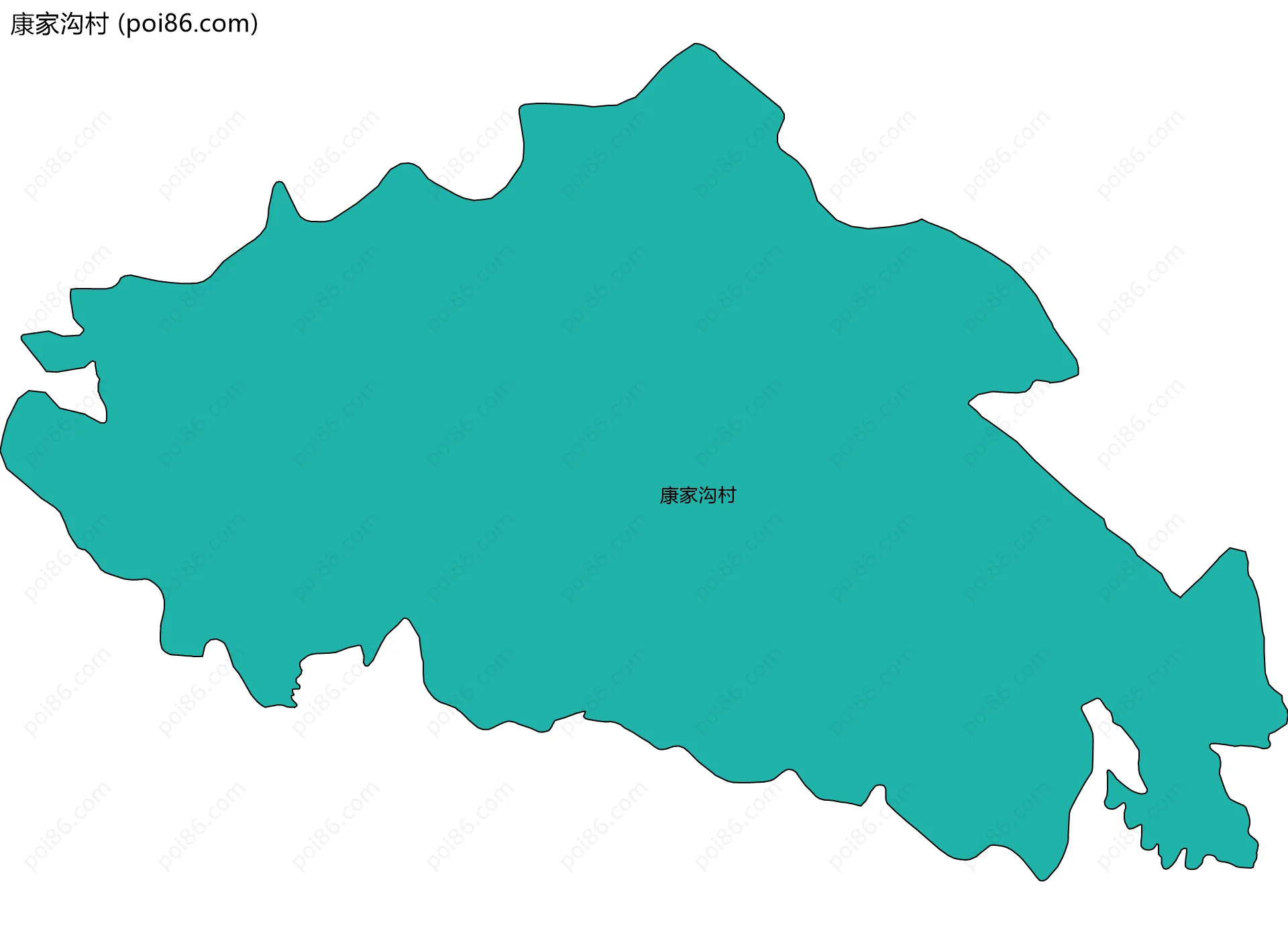 康家沟村边界地图