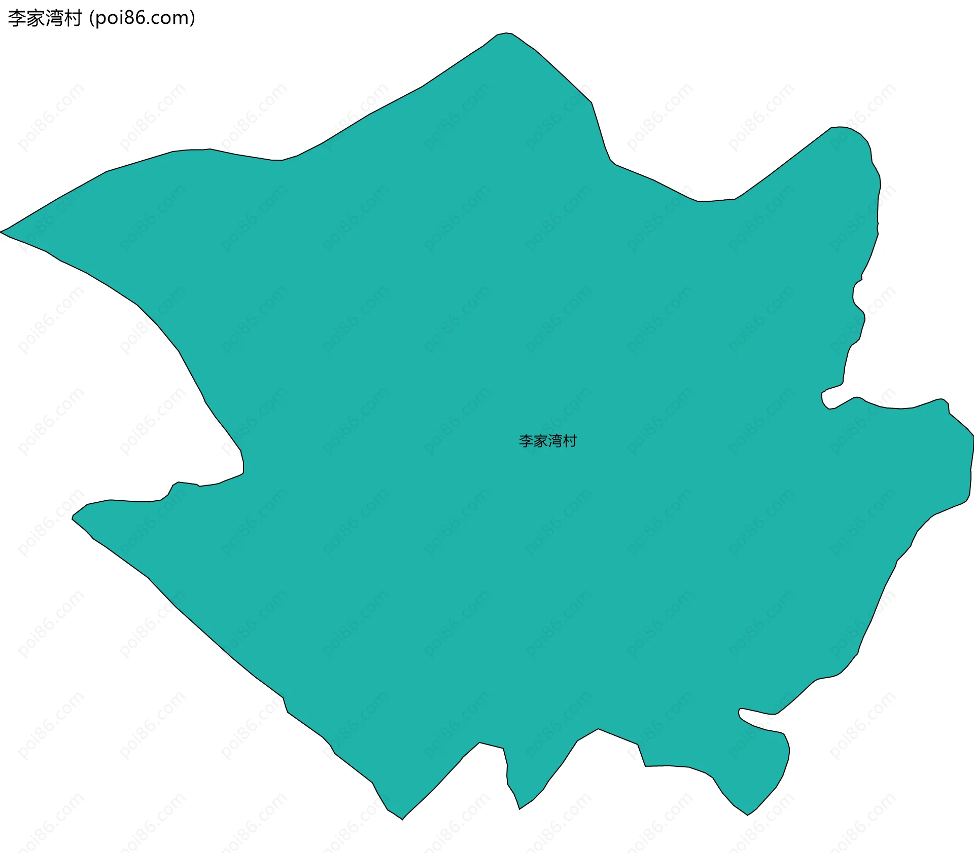 李家湾村边界地图