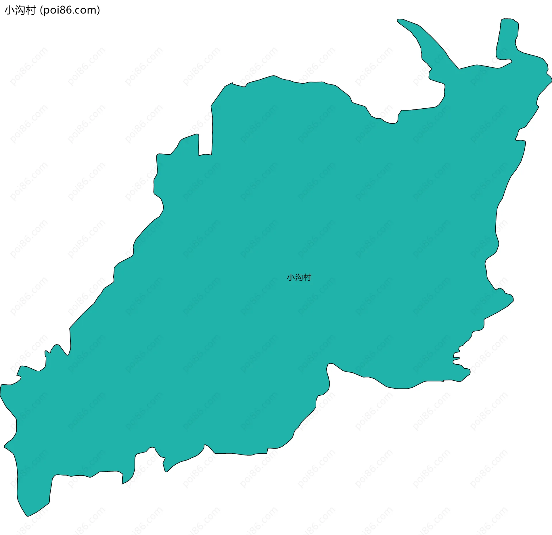 小沟村边界地图