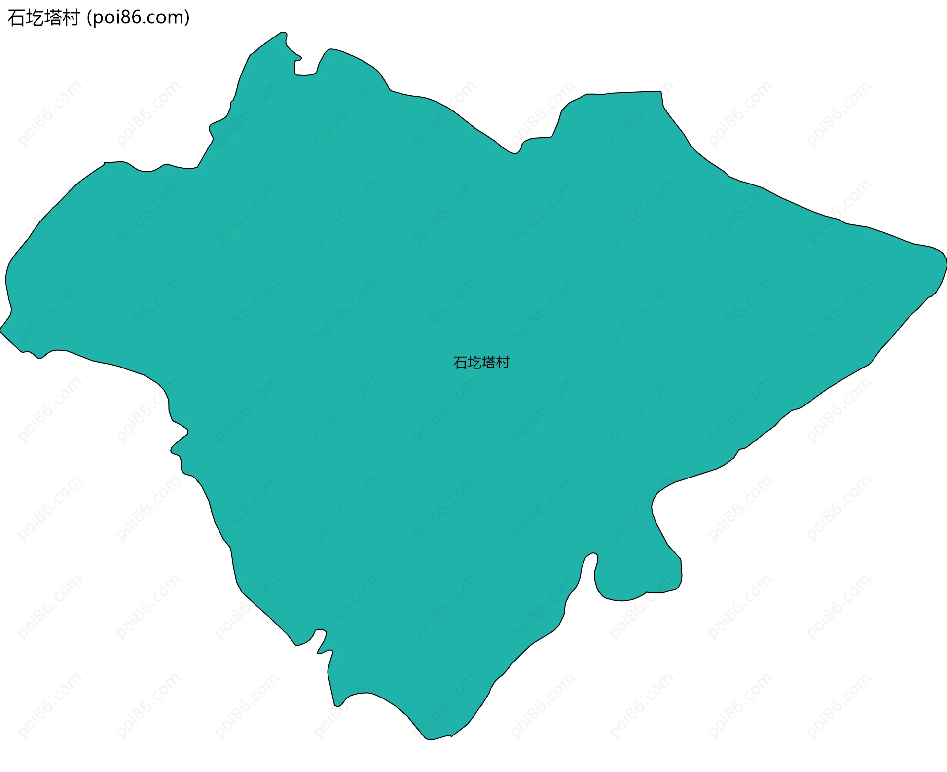 石圪塔村边界地图