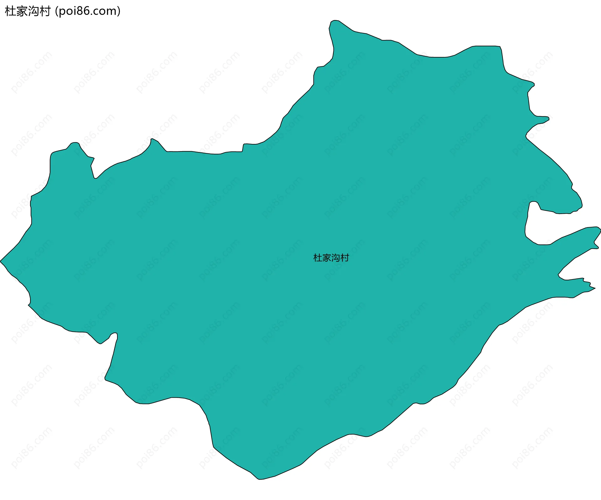 杜家沟村边界地图