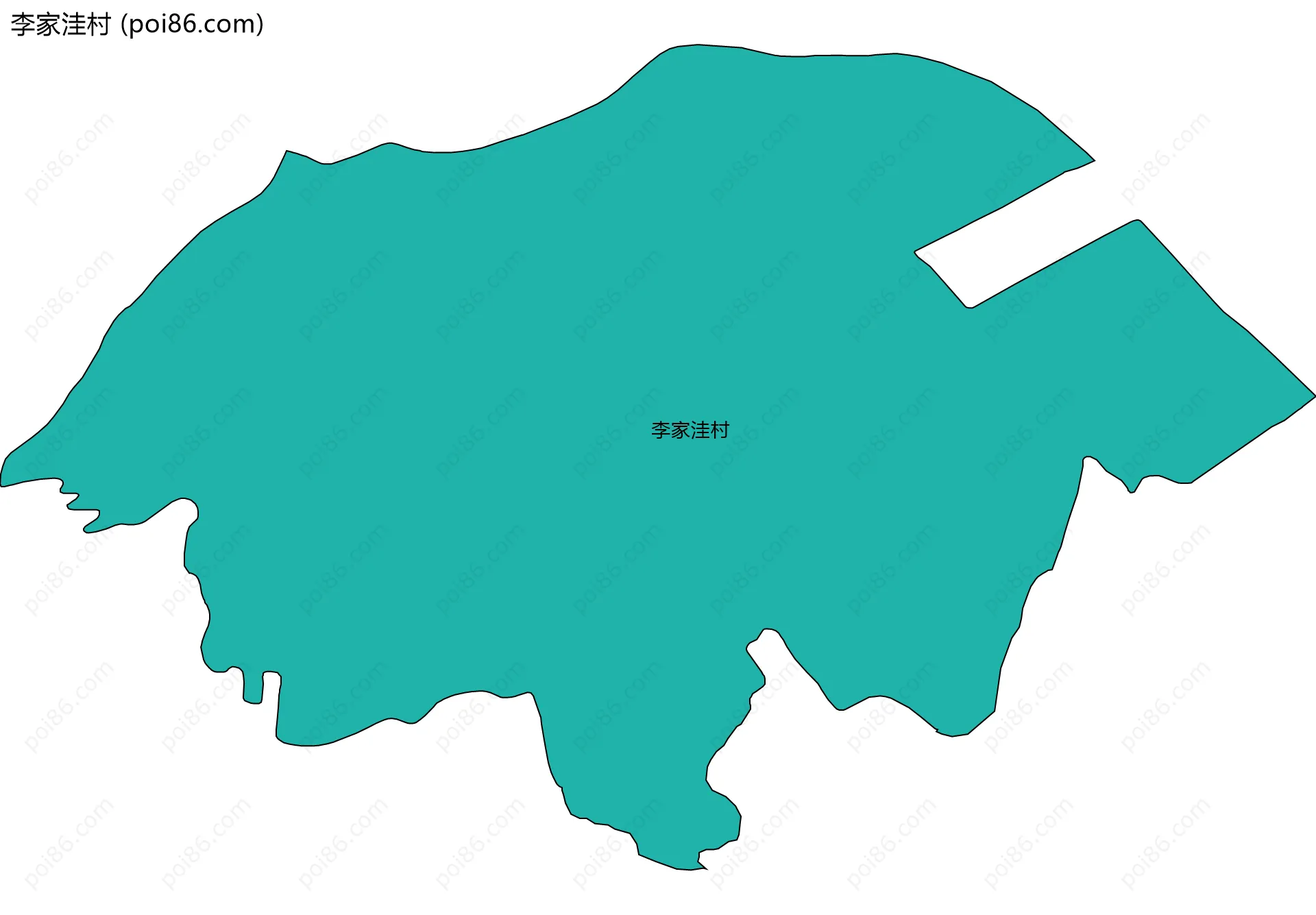 李家洼村边界地图