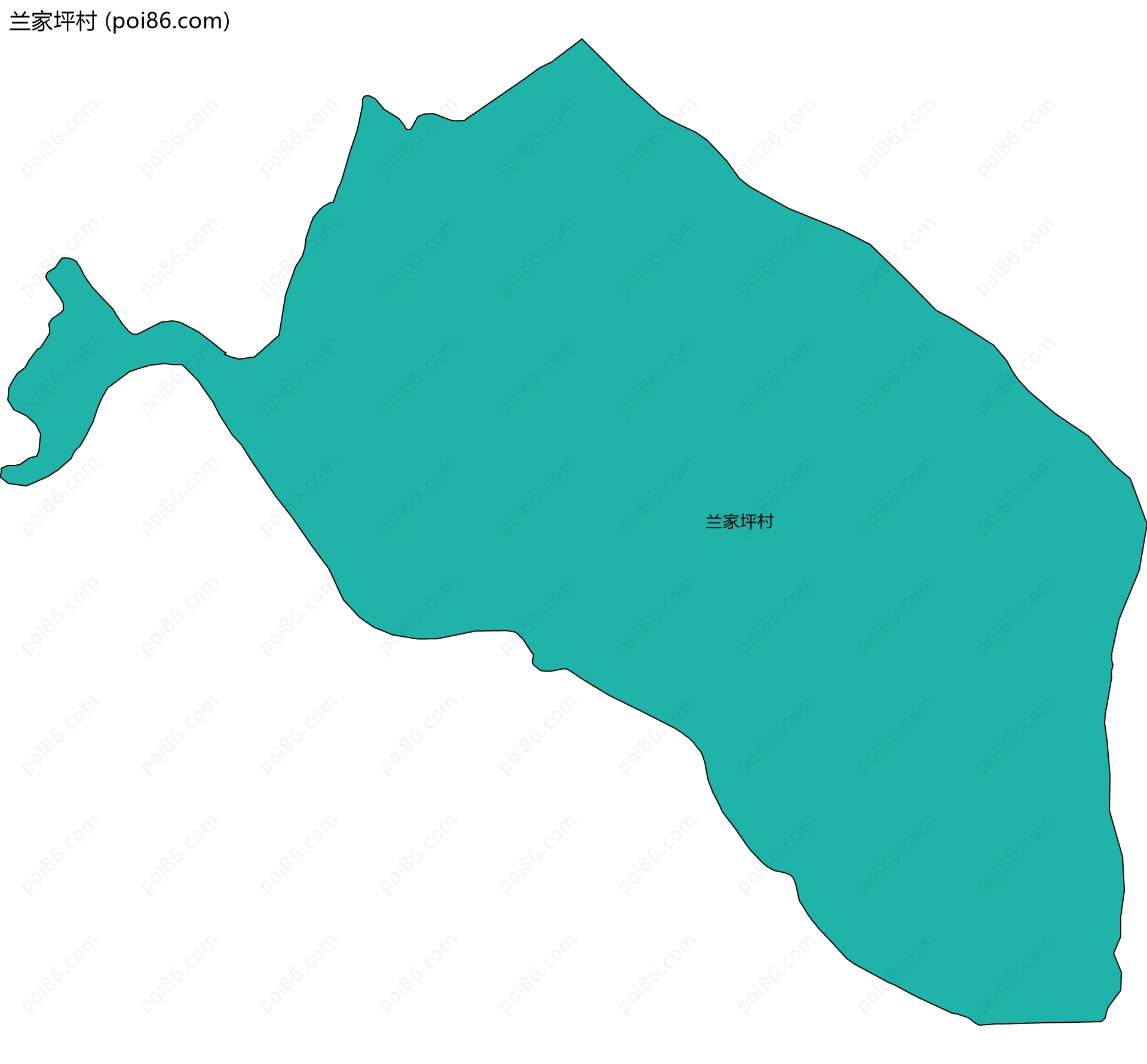 兰家坪村边界地图